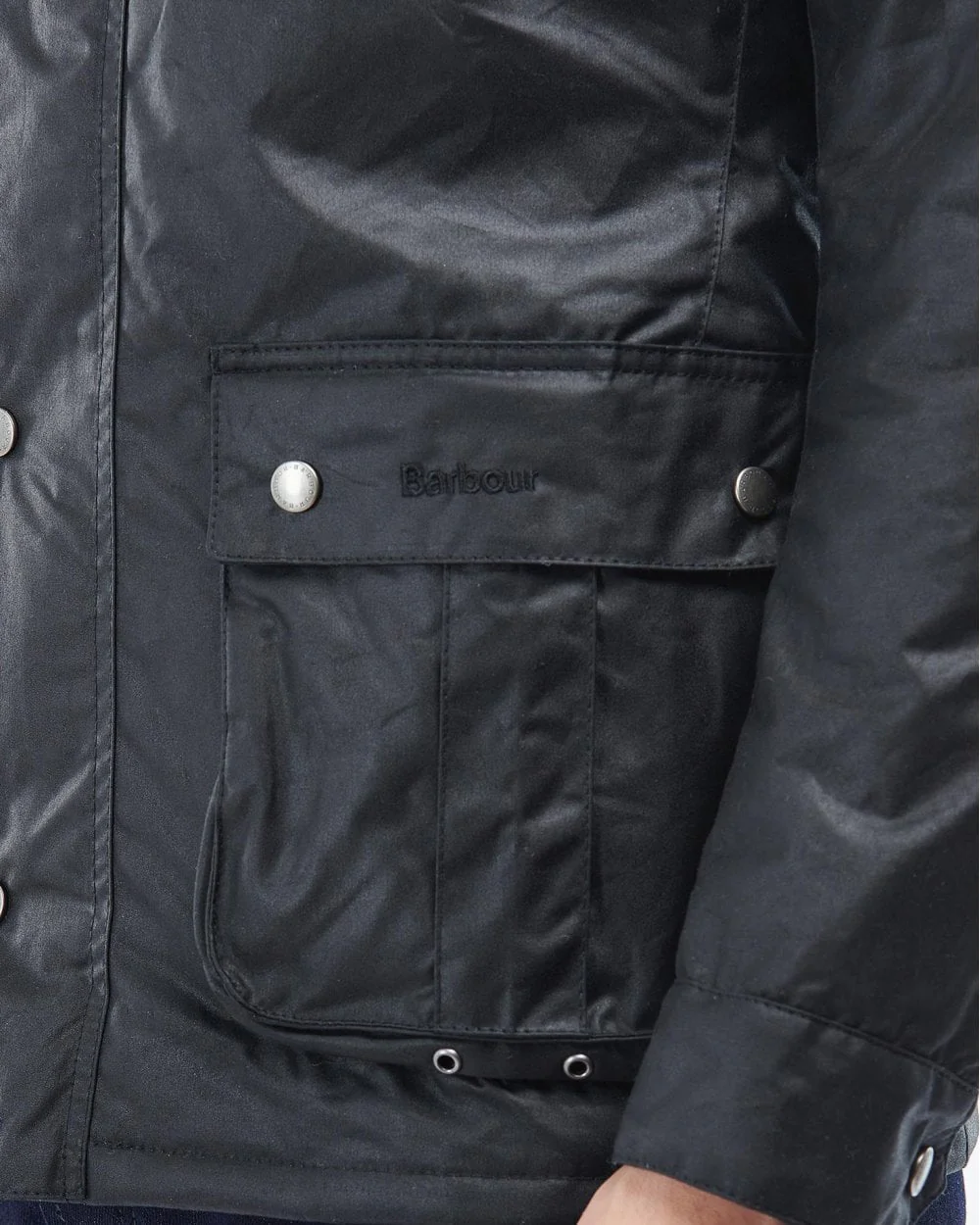 Barbour International Tourer Duke Mens Wax Jacket - Navy - Image 5