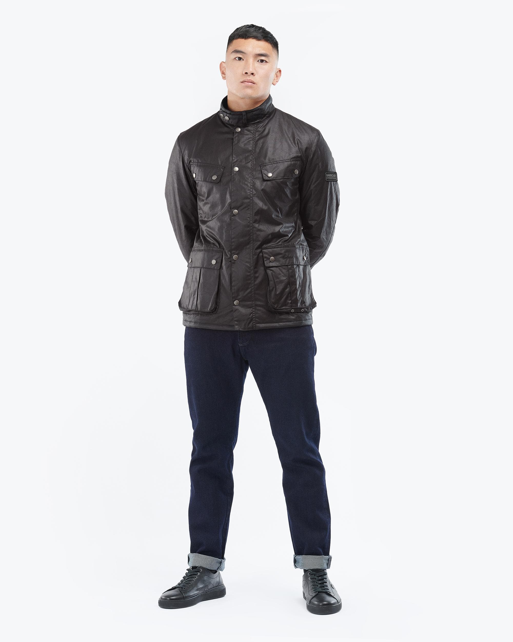 Barbour International Tourer Duke Mens Wax Jacket - Rustic - Image 3