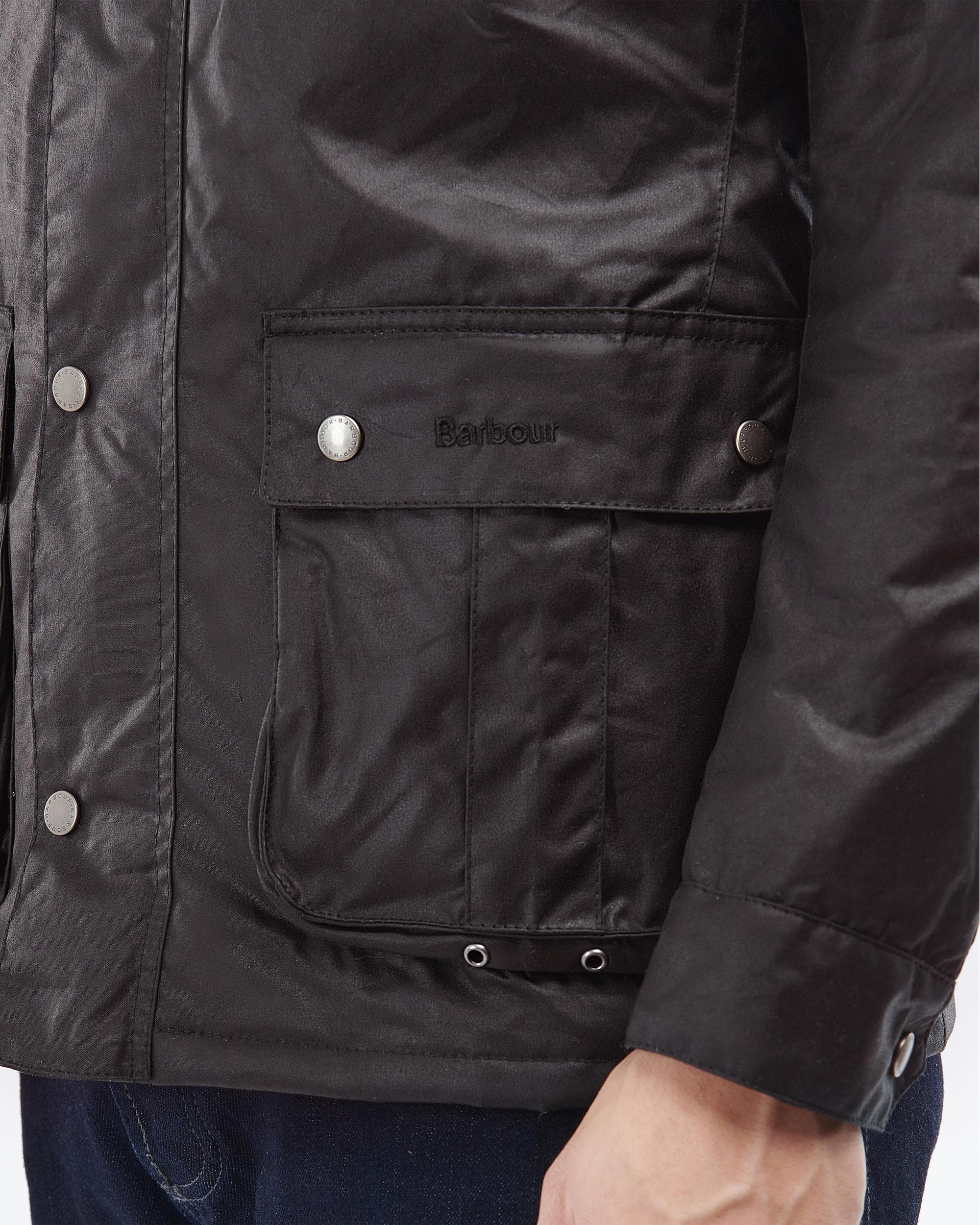 Barbour International Tourer Duke Mens Wax Jacket - Rustic - Image 5