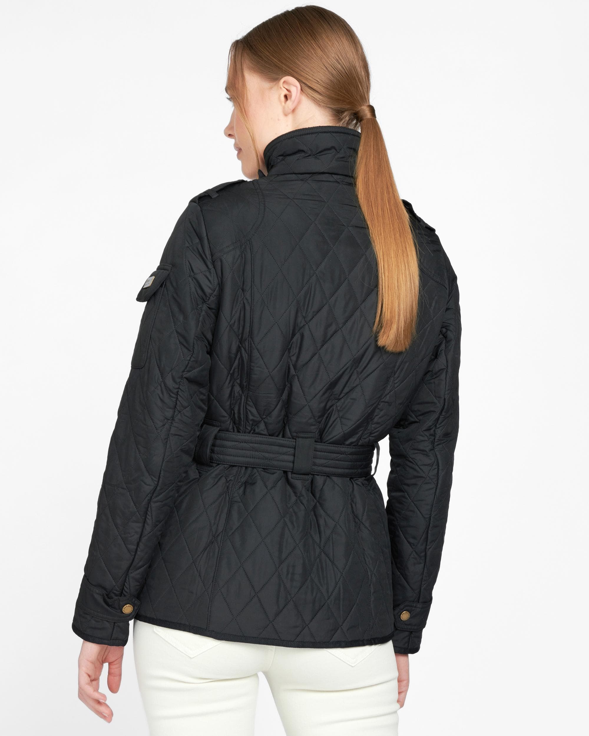 Barbour International Tourer Womens Polarquilt - Black/Black - Image 4