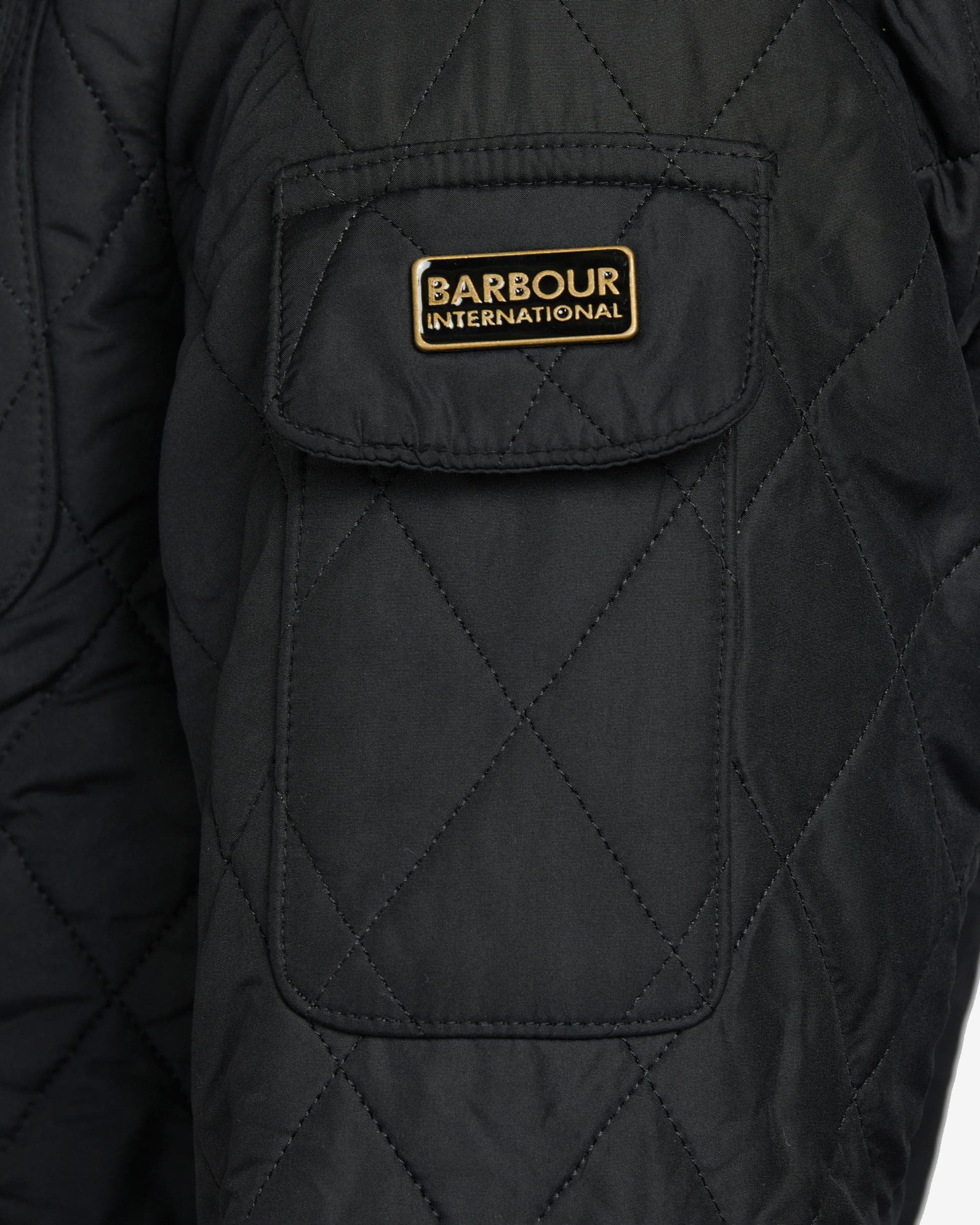 Barbour International Tourer Womens Polarquilt - Black/Black - Image 6