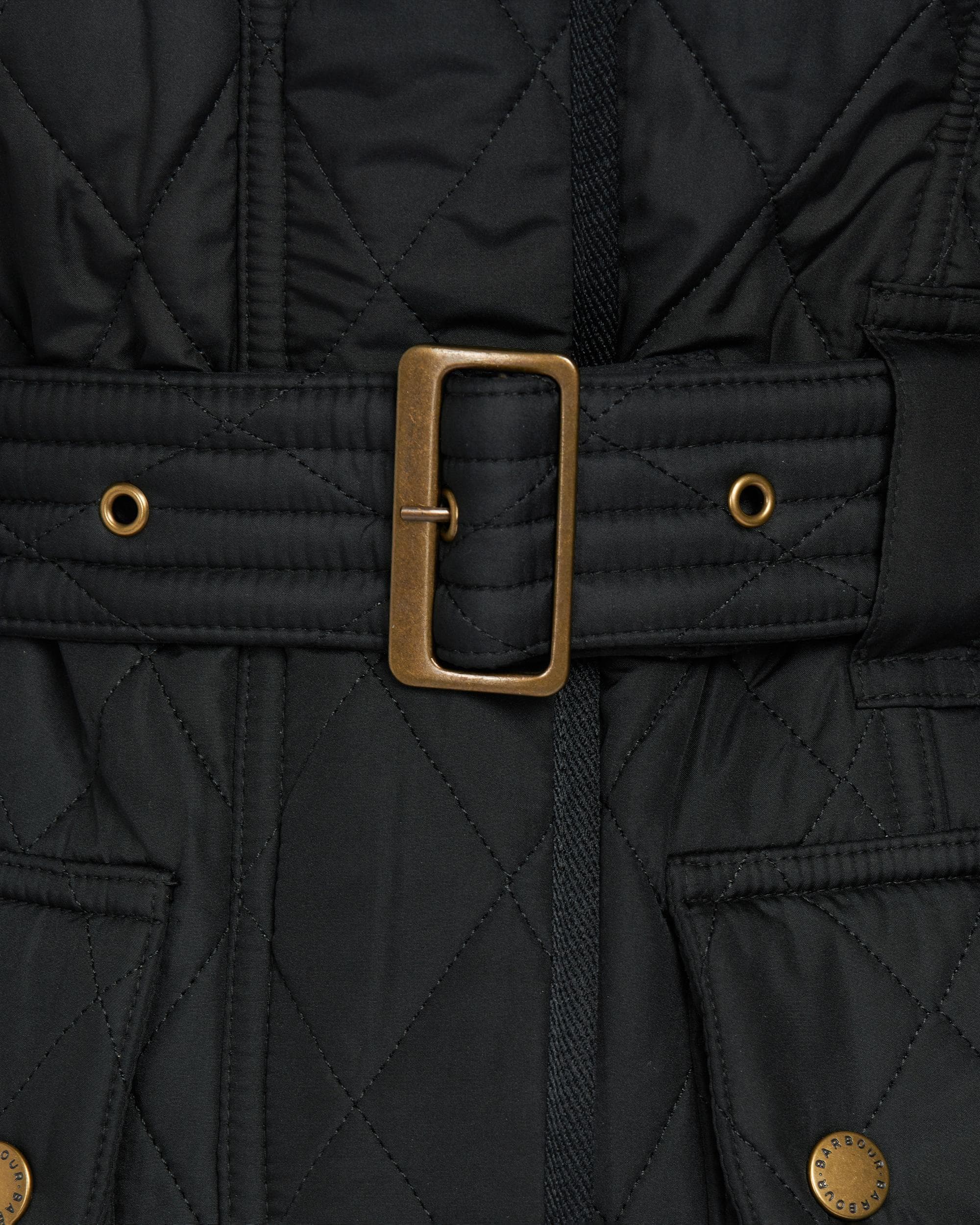 Barbour International Tourer Womens Polarquilt - Black/Black - Image 7