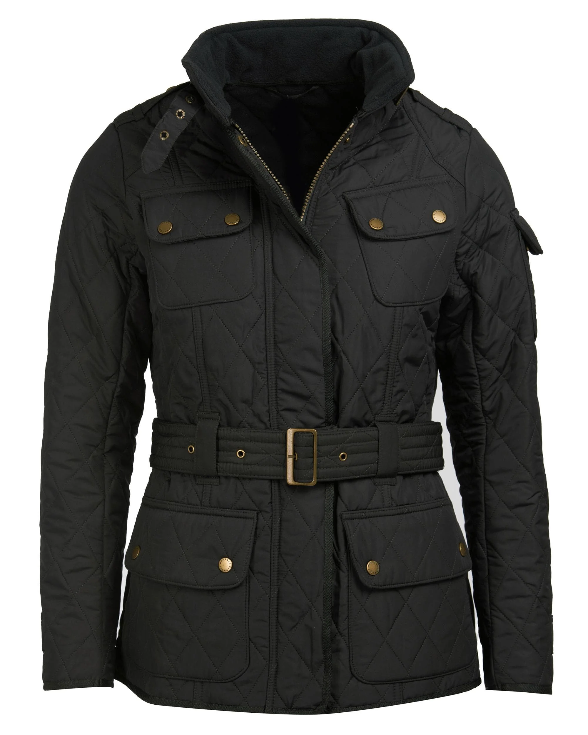 Barbour International Tourer Womens Polarquilt - Black/Black - Image 9