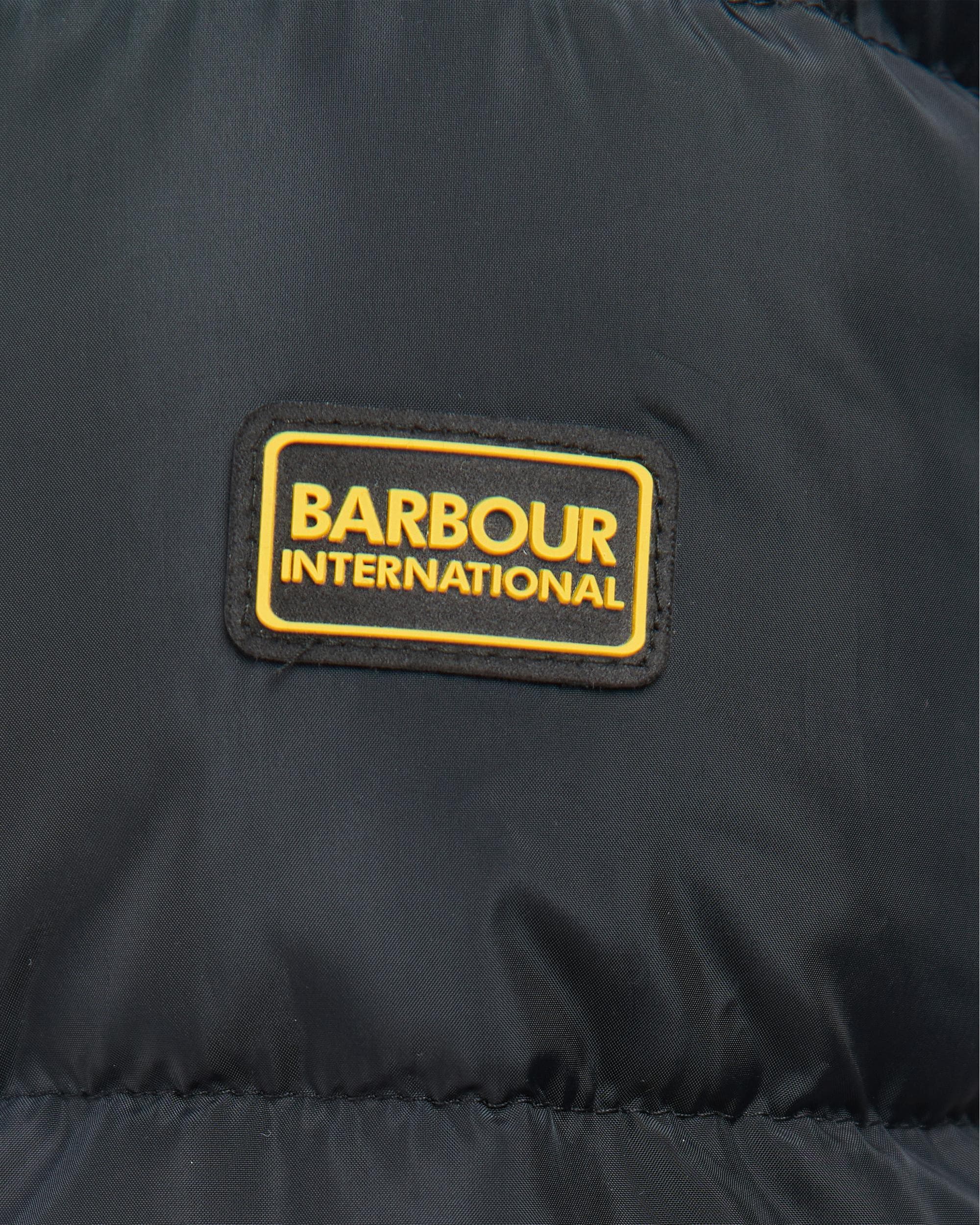 Barbour International Track Line Womens Long Quilted Jacket - Black - Image 7
