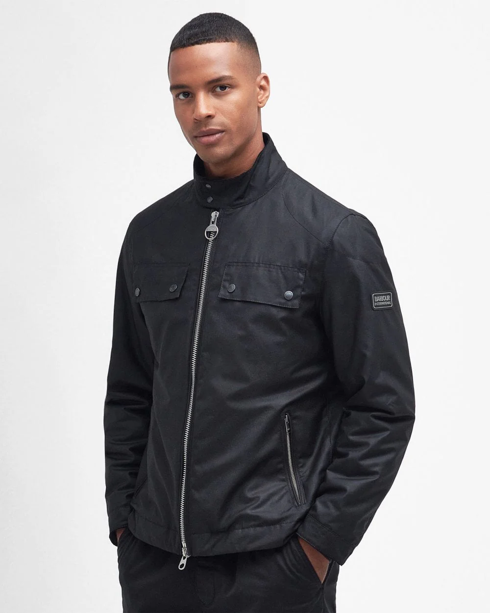 Barbour International Trophy Mens Wax Jacket - Image 2