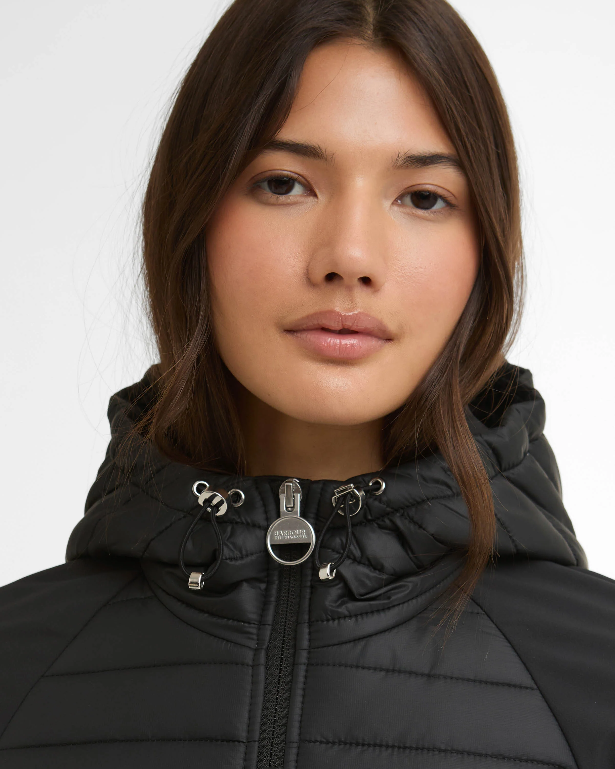 Barbour International Valentina Womens Quilted Hybrid Jacket - Black - Image 3