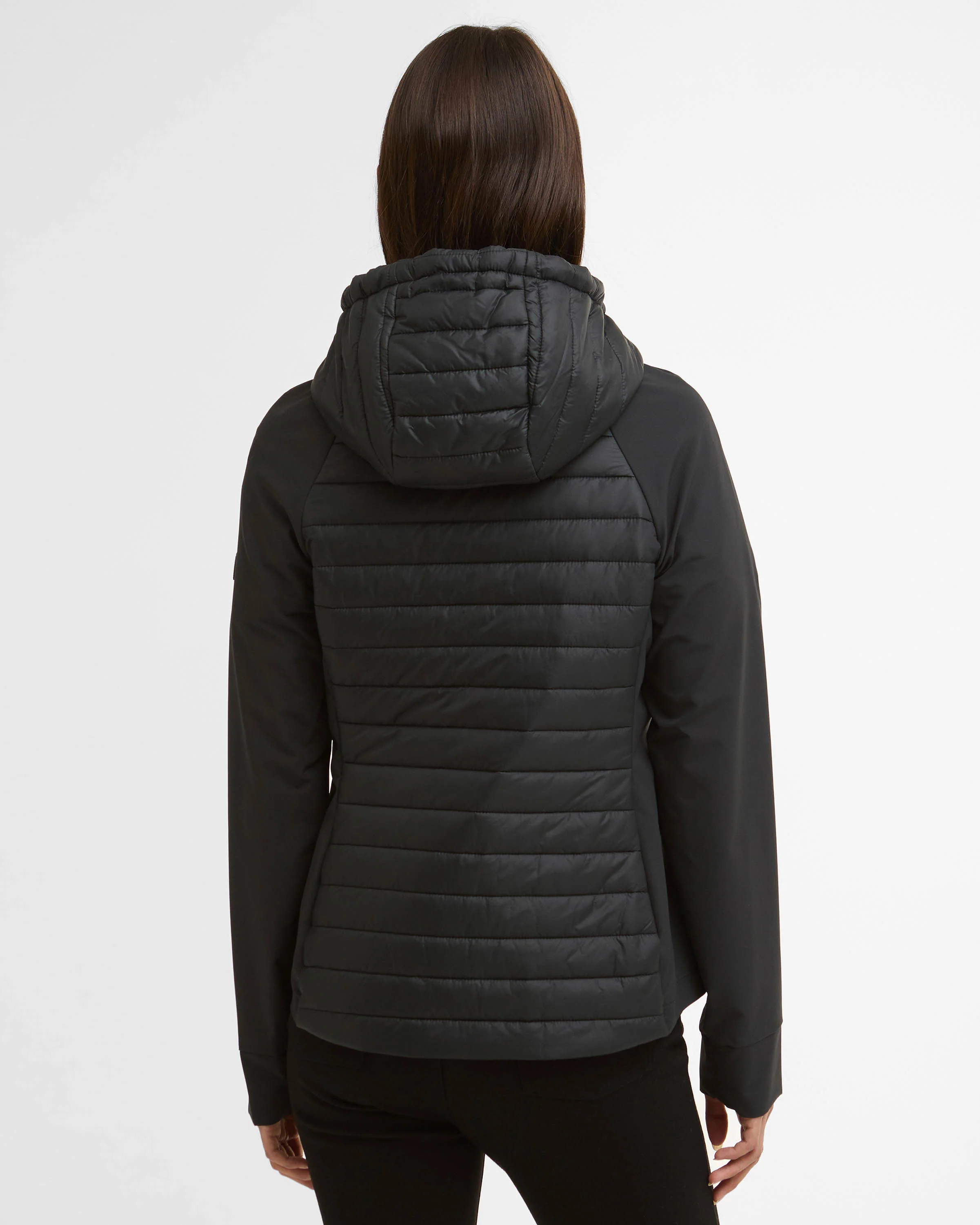 Barbour International Valentina Womens Quilted Hybrid Jacket - Black - Image 4