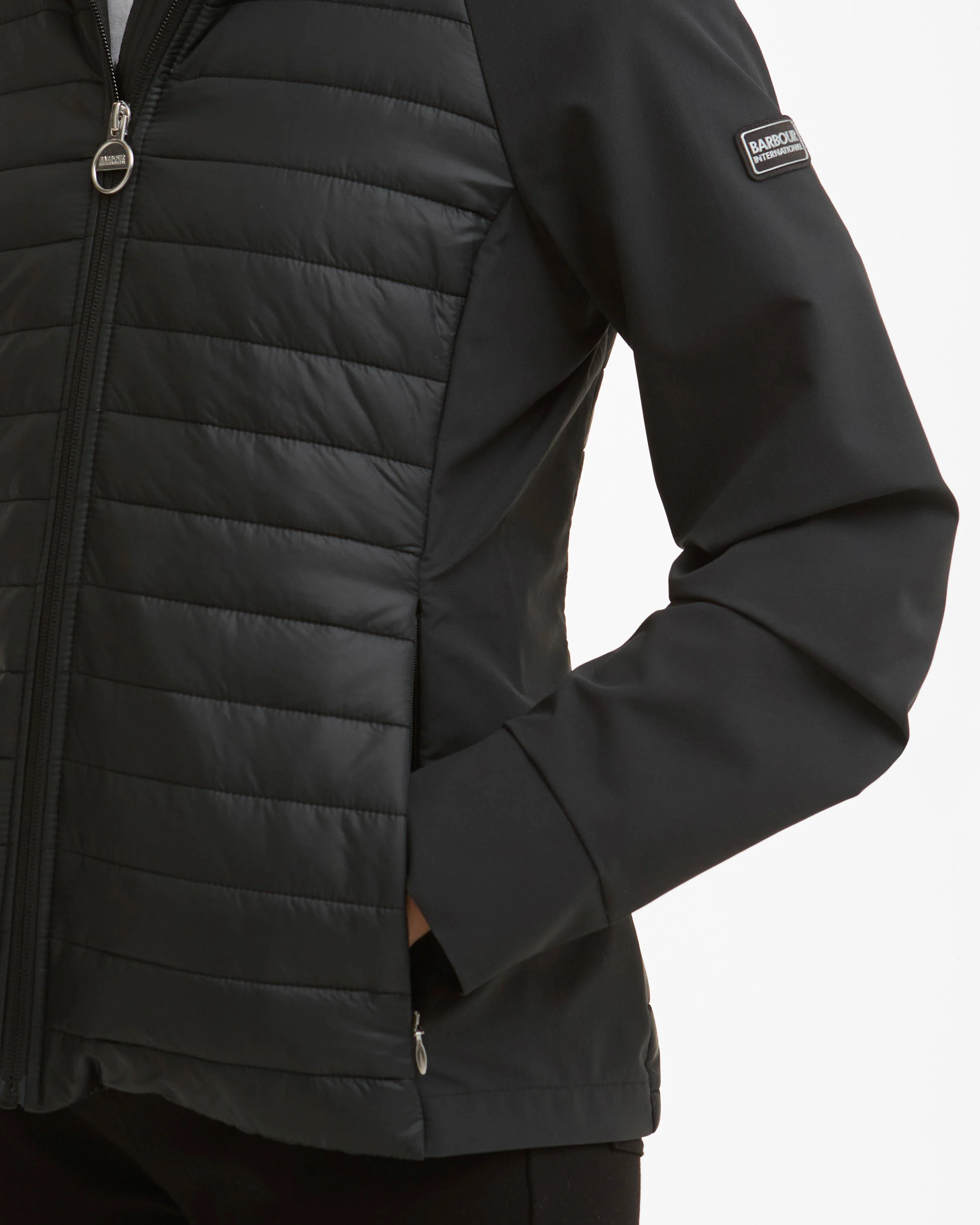 Barbour International Valentina Womens Quilted Hybrid Jacket - Black - Image 6