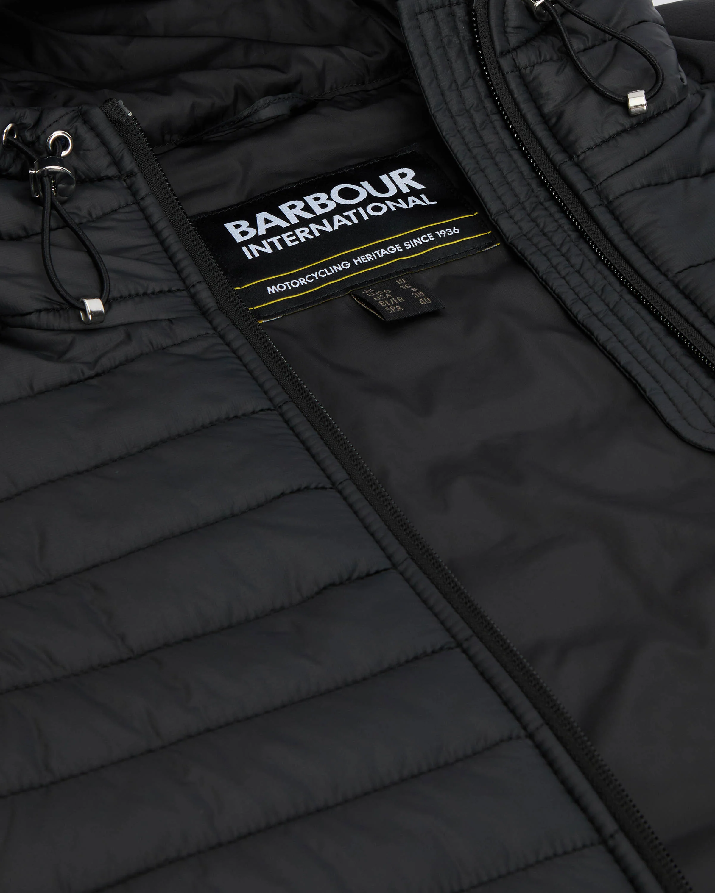 Barbour International Valentina Womens Quilted Hybrid Jacket - Black - Image 7