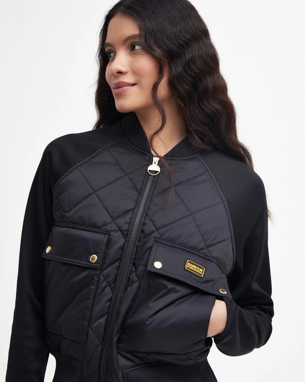 Barbour International Wilson Womens Quilted Sweatshirt - Image 2