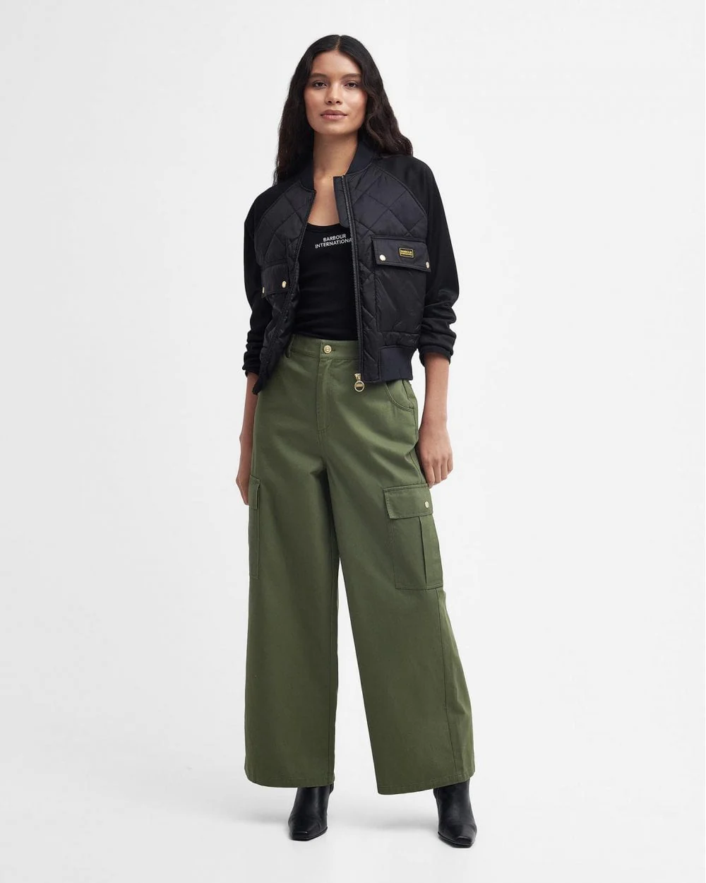 Barbour International Wilson Womens Quilted Sweatshirt - Image 3