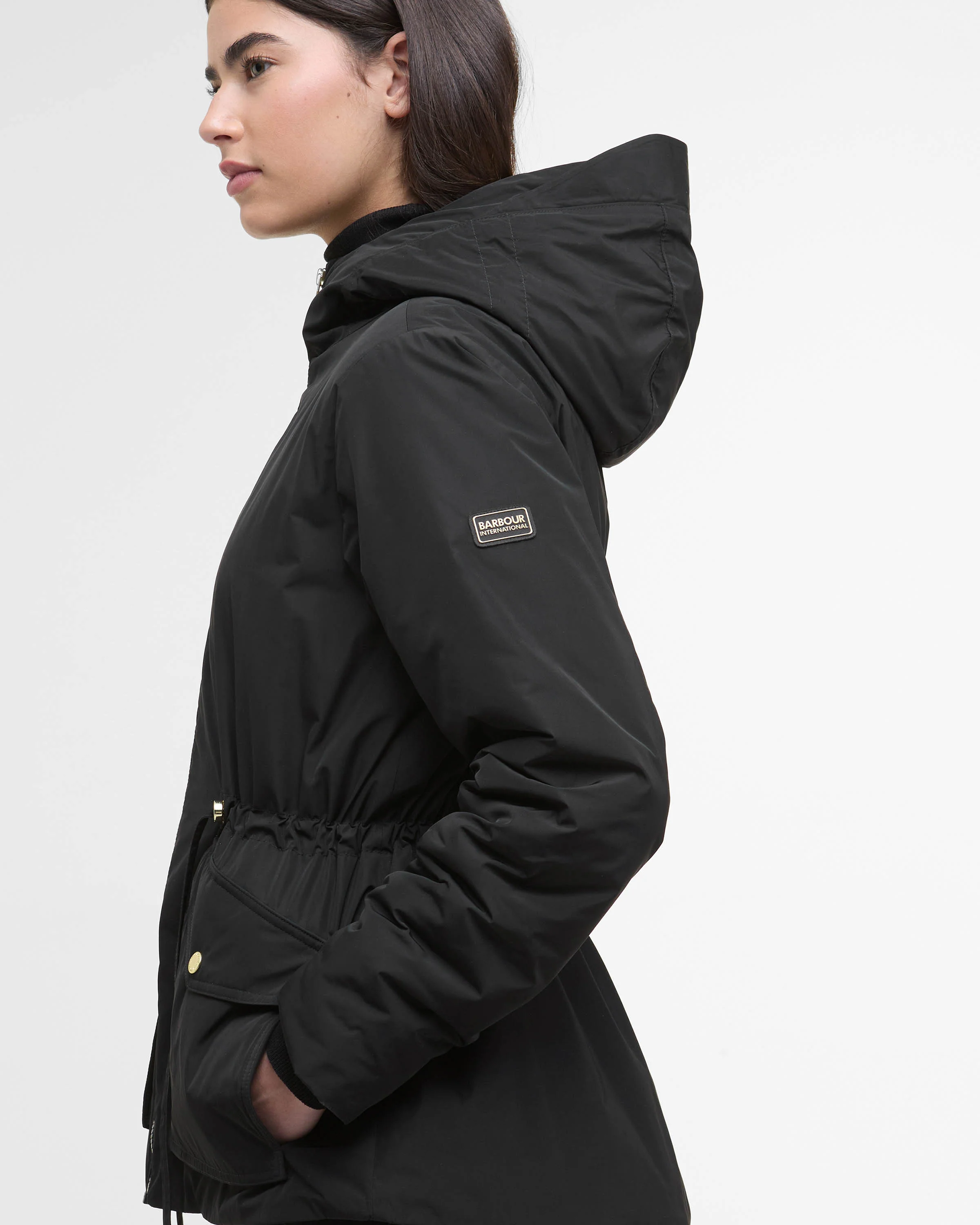 Barbour International Winter Piper Womens Showerproof Jacket - Black - Image 3