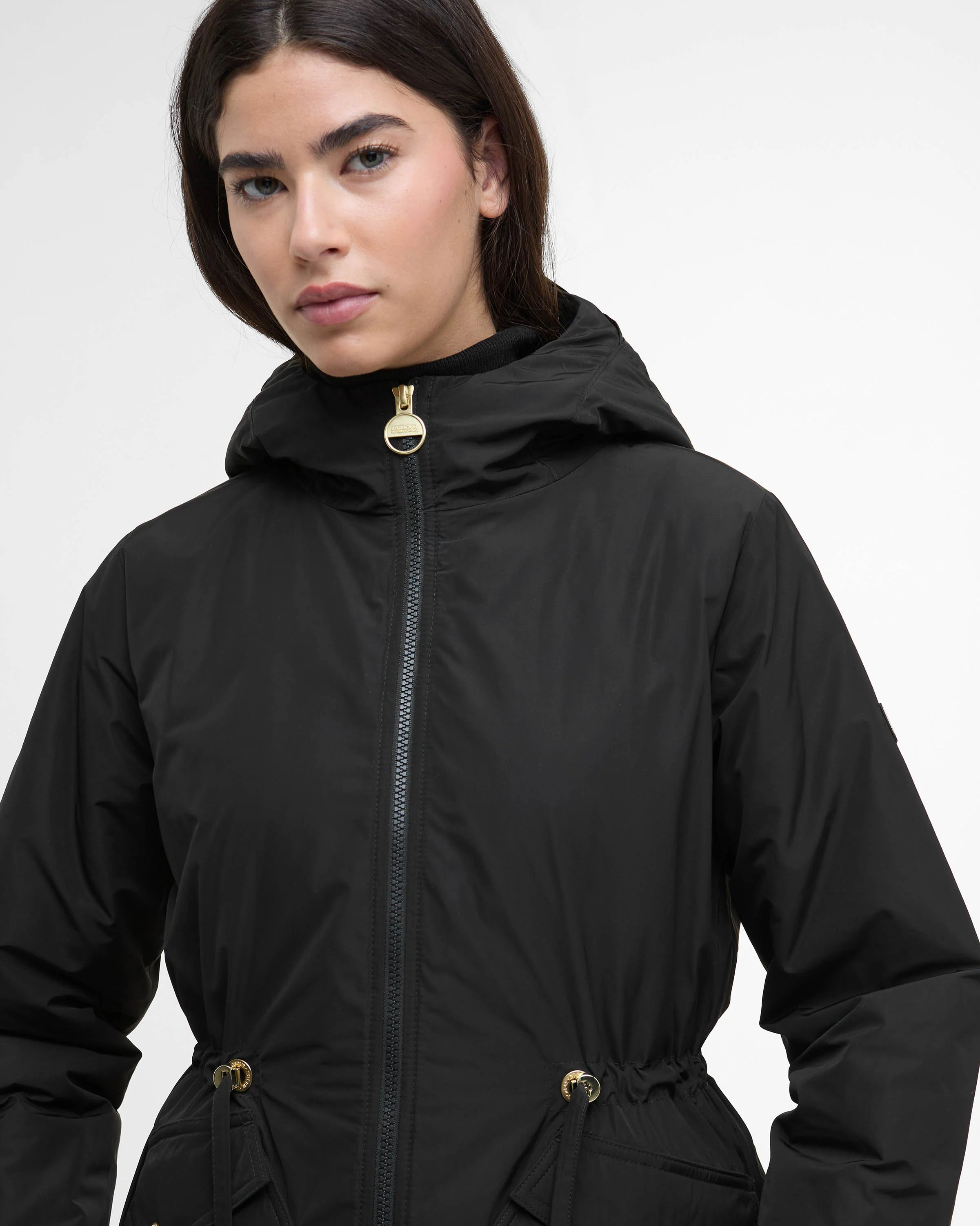 Barbour International Winter Piper Womens Showerproof Jacket - Black - Image 4