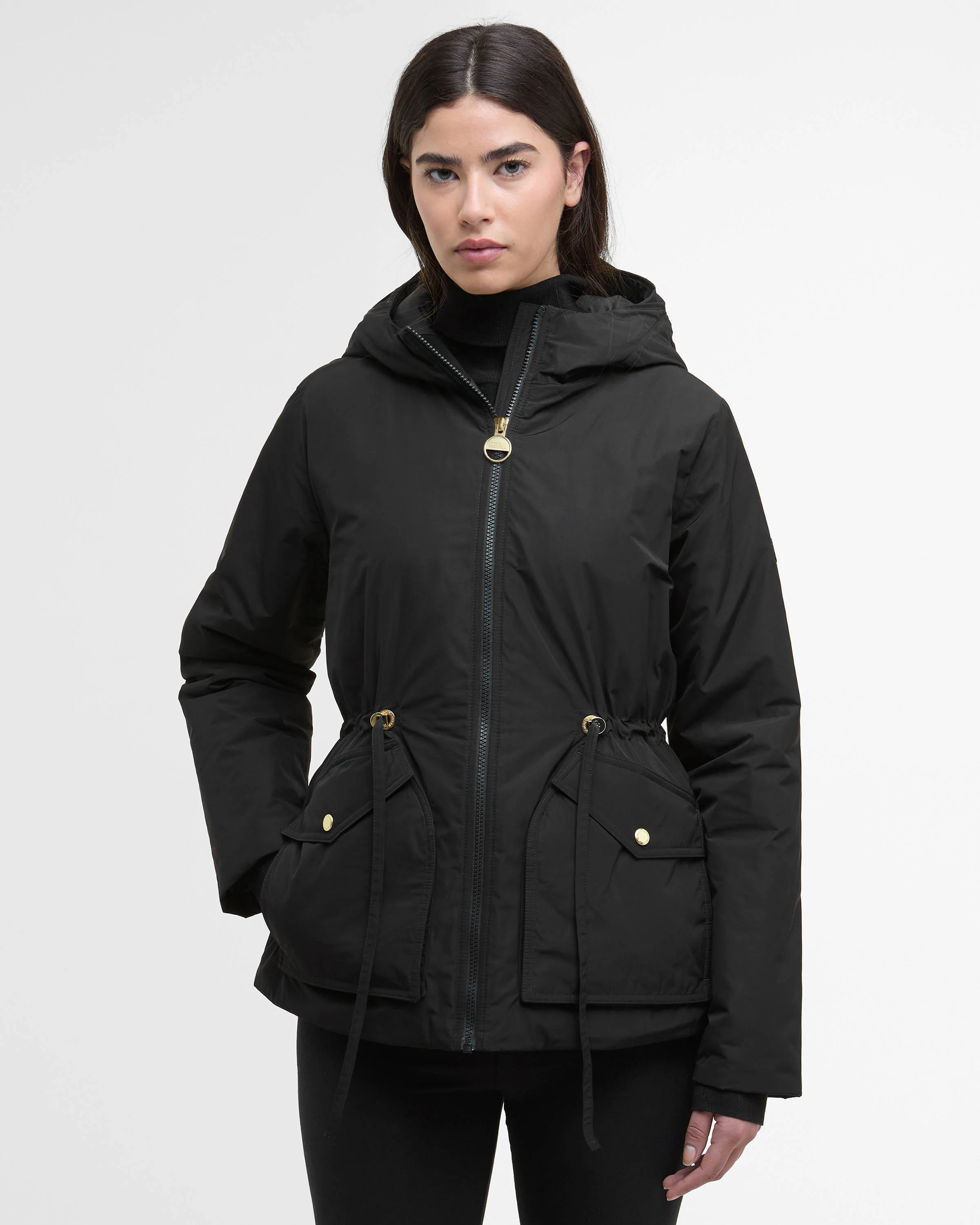Barbour International Winter Piper Womens Showerproof Jacket - Black - Image 5