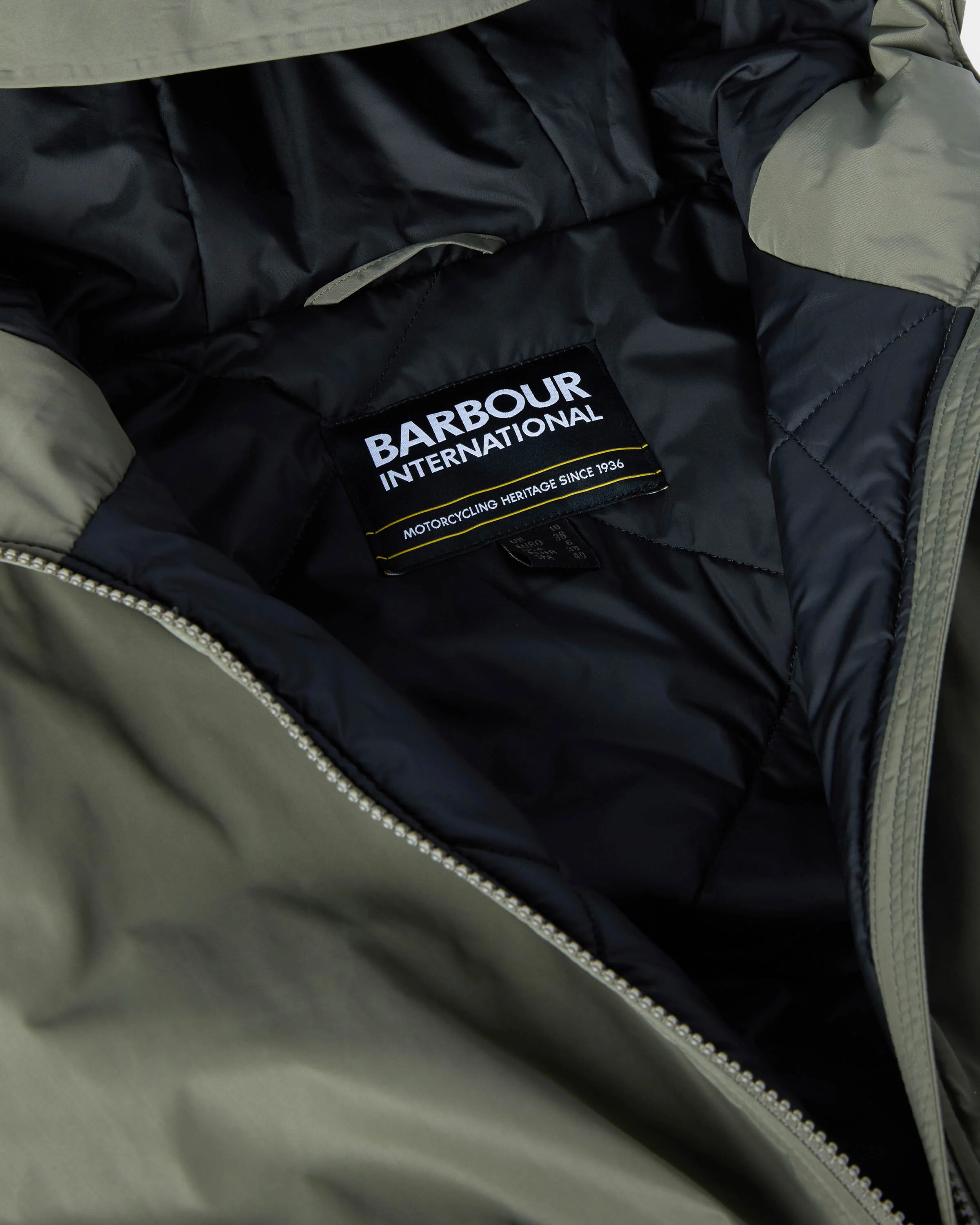 Barbour International Winter Piper Womens Showerproof Jacket - Dusky Khaki - Image 9