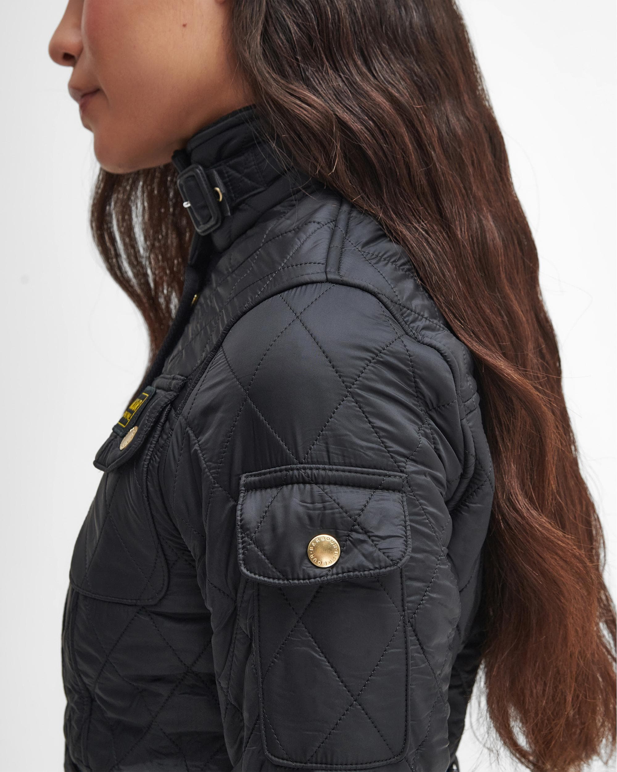 Barbour International Womens Polarquilt Jacket - Black/Black - Image 2