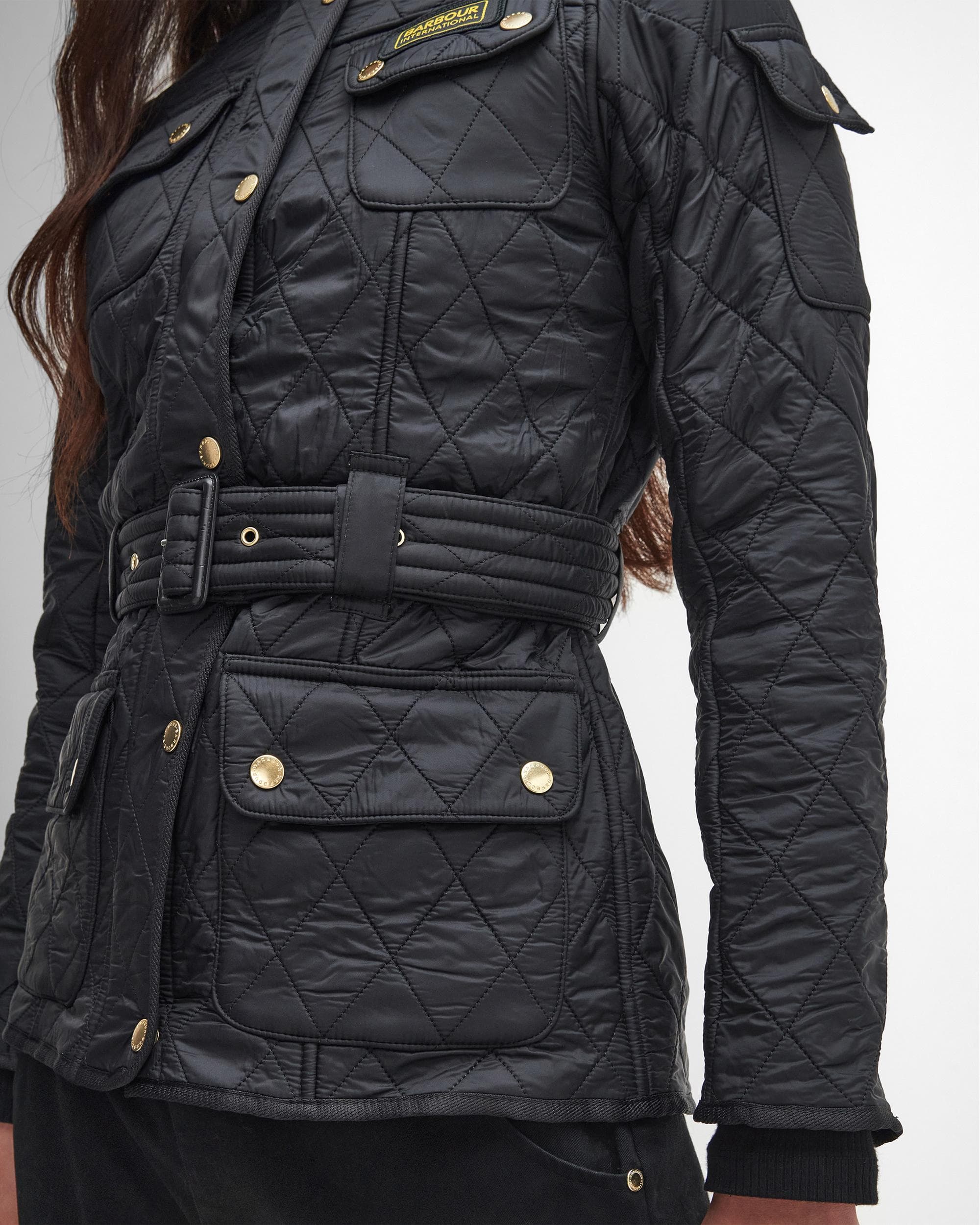 Barbour International Womens Polarquilt Jacket - Black/Black - Image 3