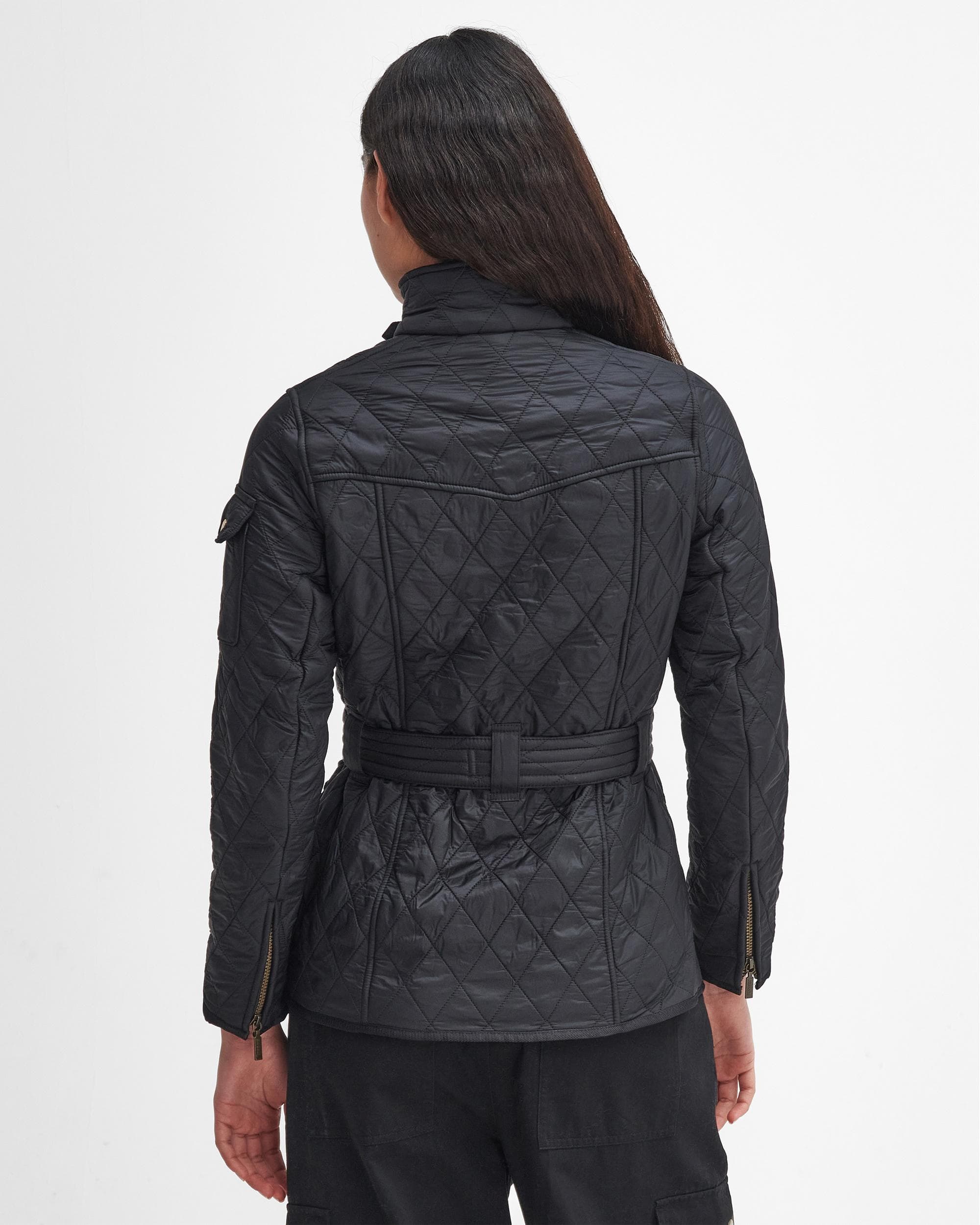 Barbour International Womens Polarquilt Jacket - Black/Black - Image 6