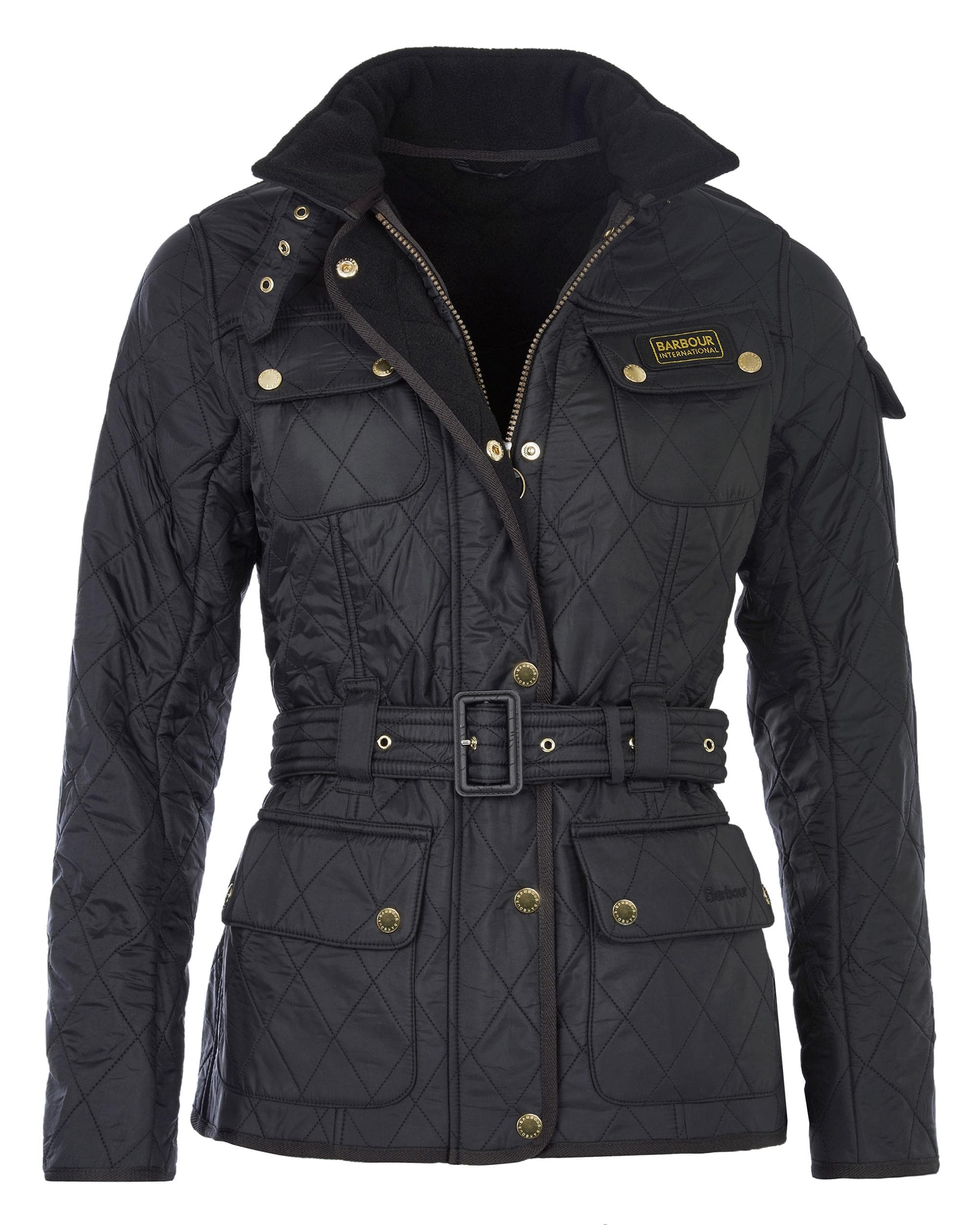 Barbour International Womens Polarquilt Jacket - Black/Black - Image 9