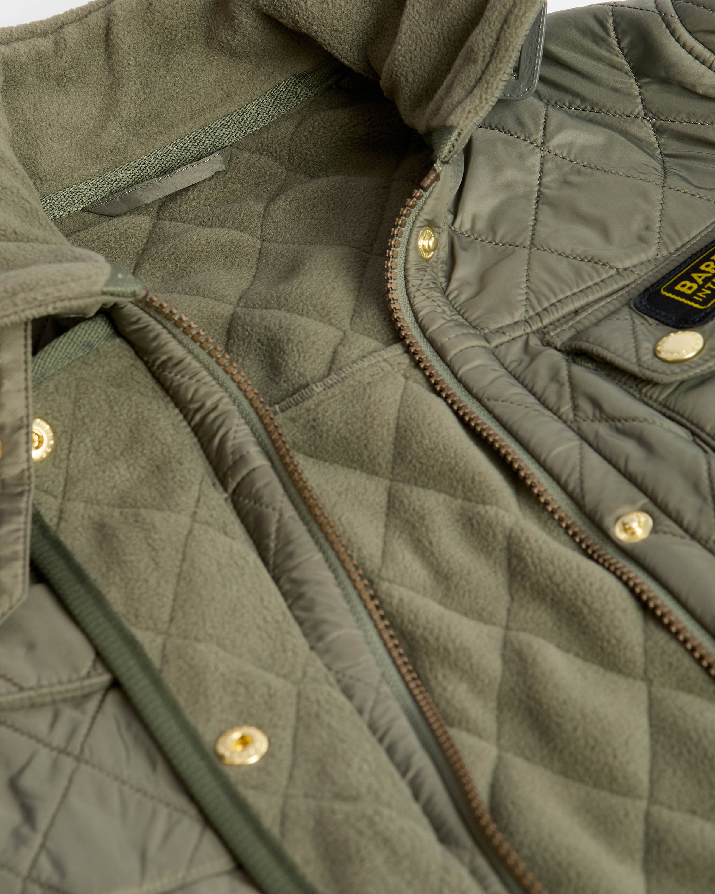 Barbour International Womens Polarquilt Jacket - Dusky Khaki - Image 3