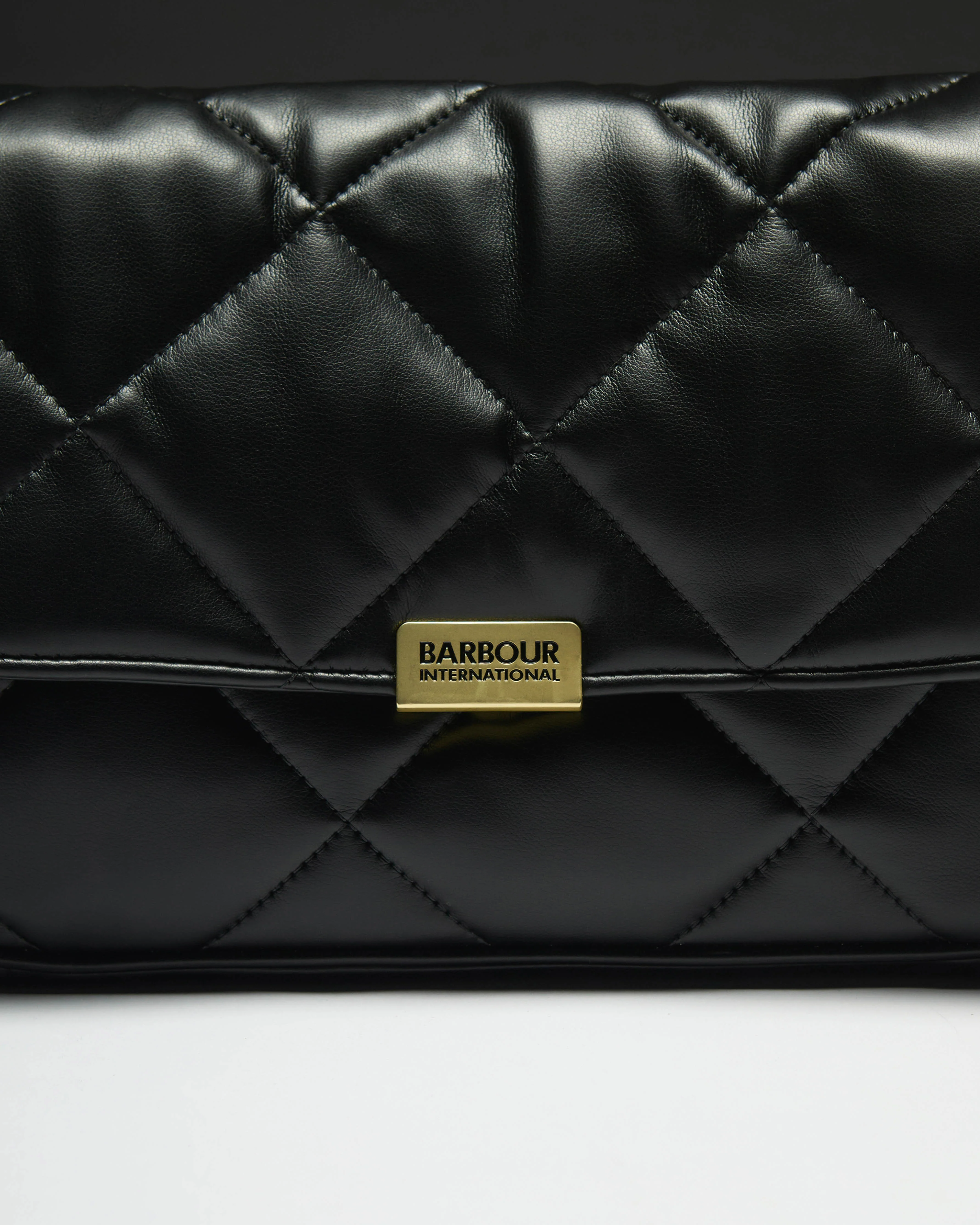 Barbour International Womens Soft Quilt Shoulder Bag - Black - Image 2