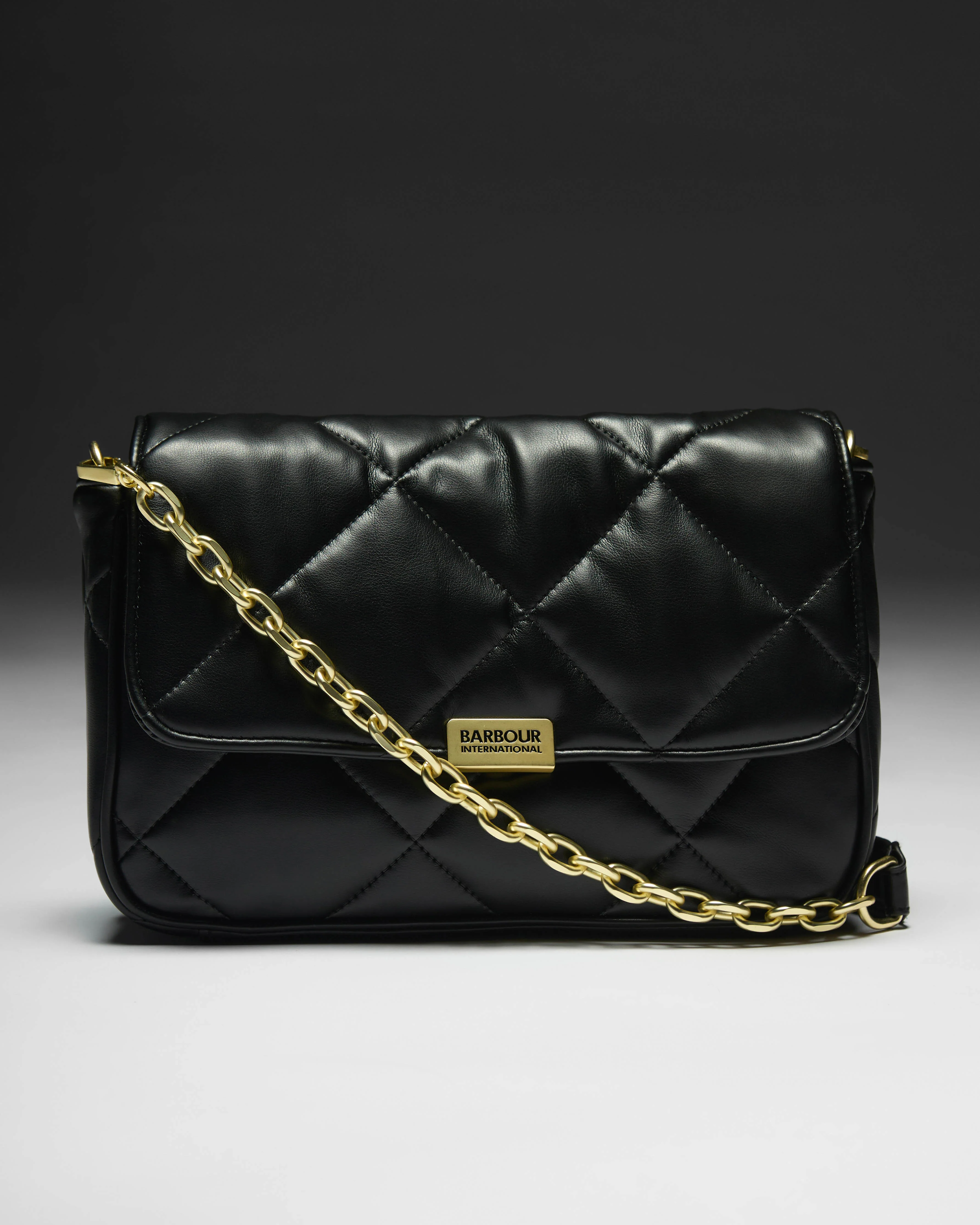 Barbour International Womens Soft Quilt Shoulder Bag - Black - Image 5