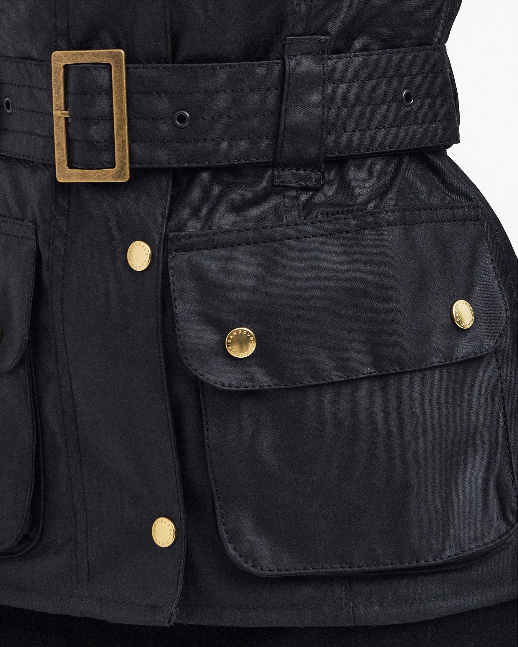 Barbour International Womens Wax Jacket - Black - Image 6