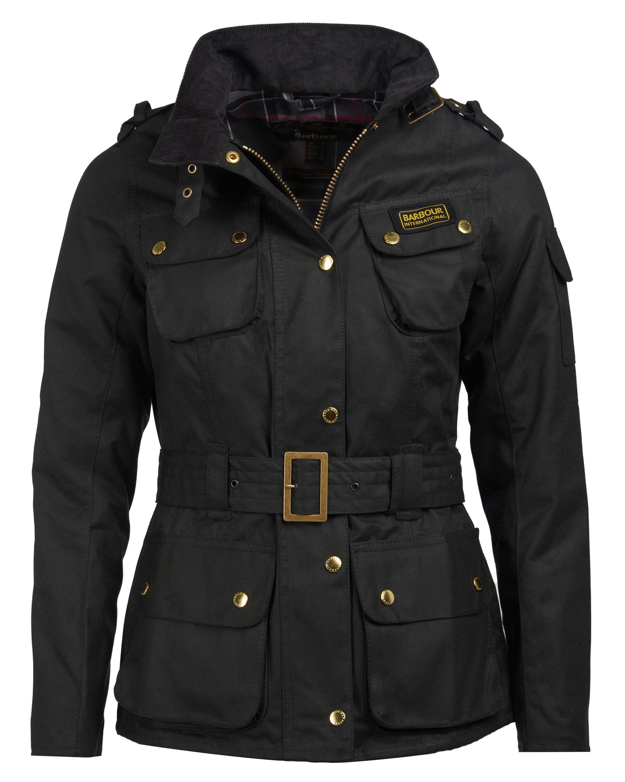 Barbour International Womens Wax Jacket - Black - Image 8