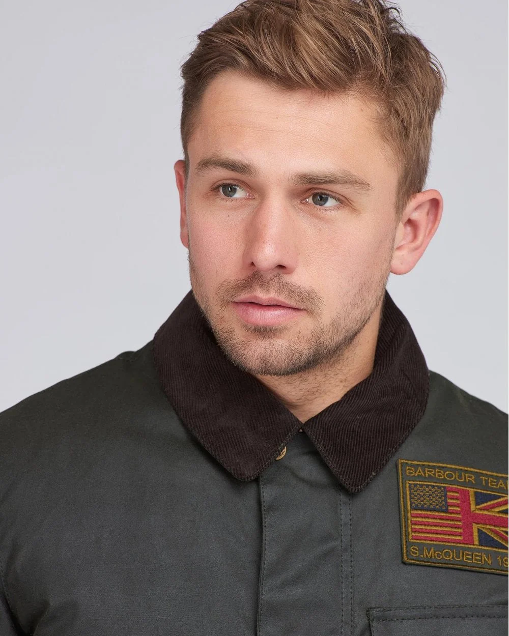 Barbour International Workers Wax Mens Jacket - Sage - Image 2