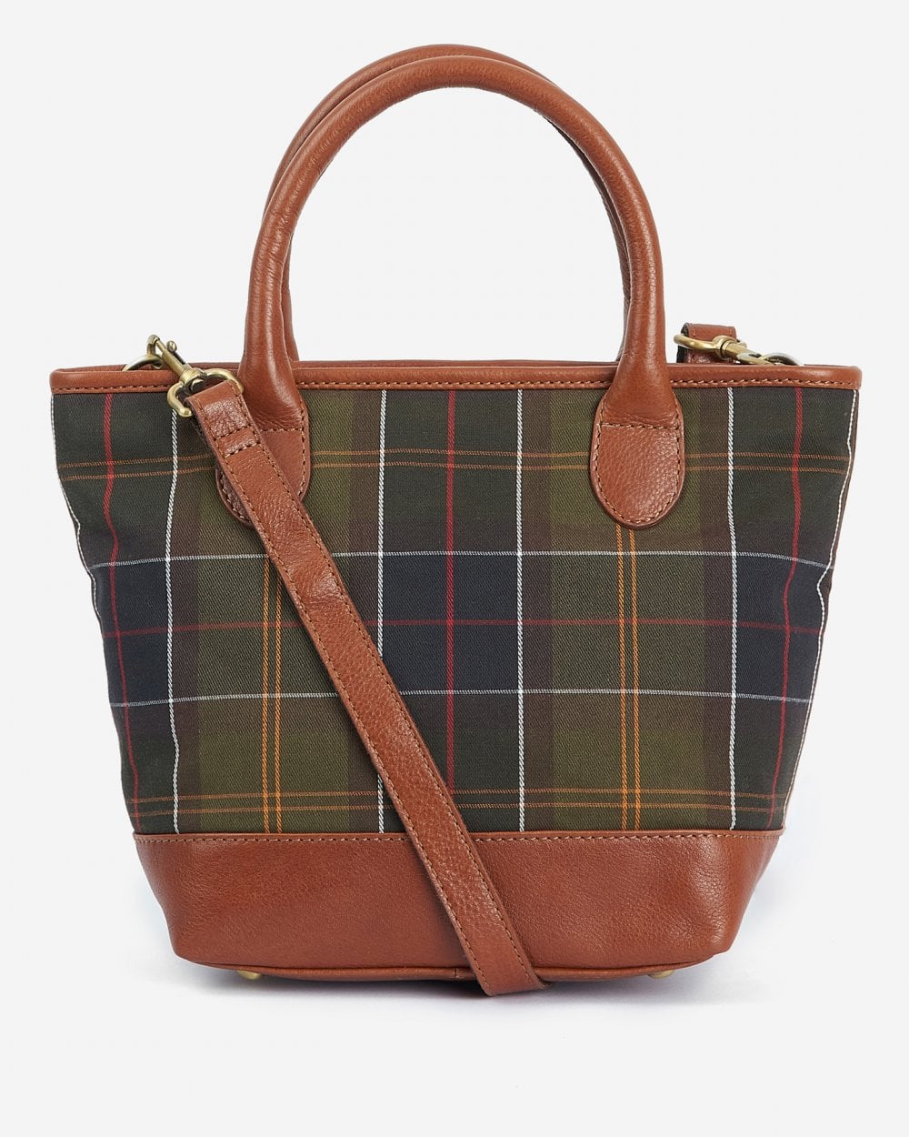 Barbour Katrine Womens Tartan Leather Tote - Image 4