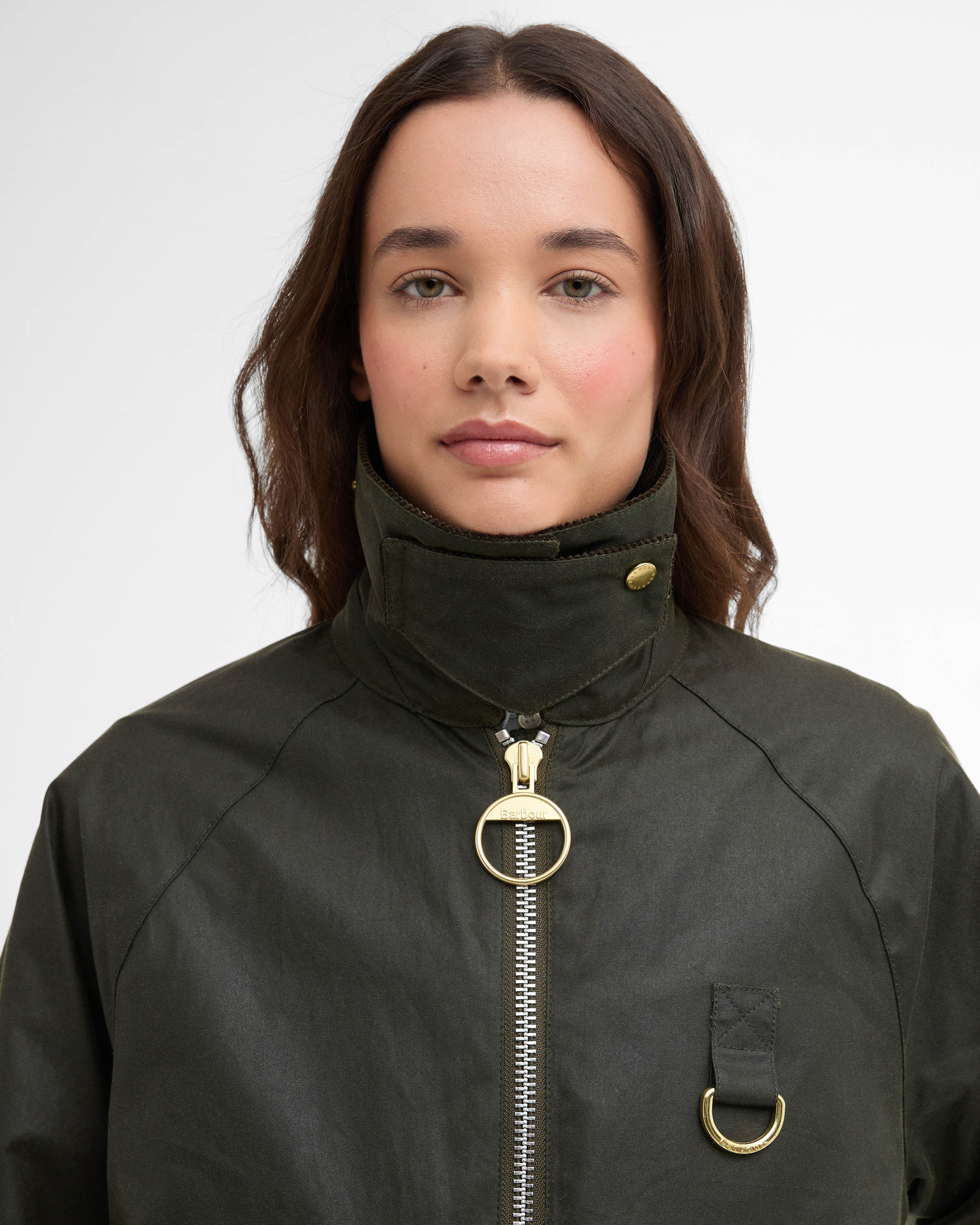 Barbour Kearton Womens Wax Jacket - Archive Olive/Ancient Tartan - Image 5