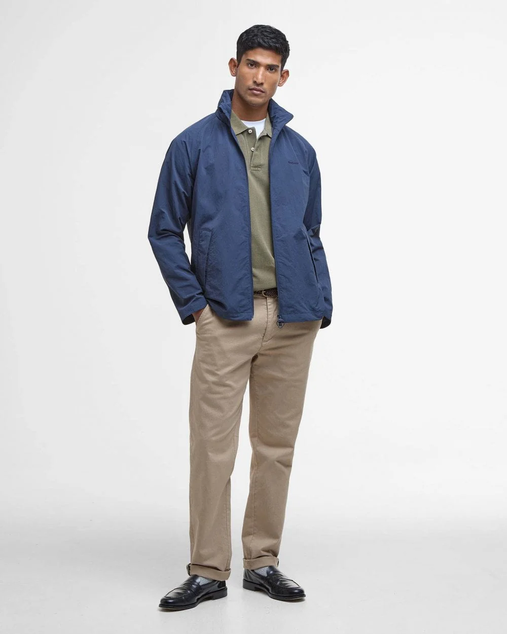 Barbour Keld Mens Showerproof Jacket - Navy - Image 2