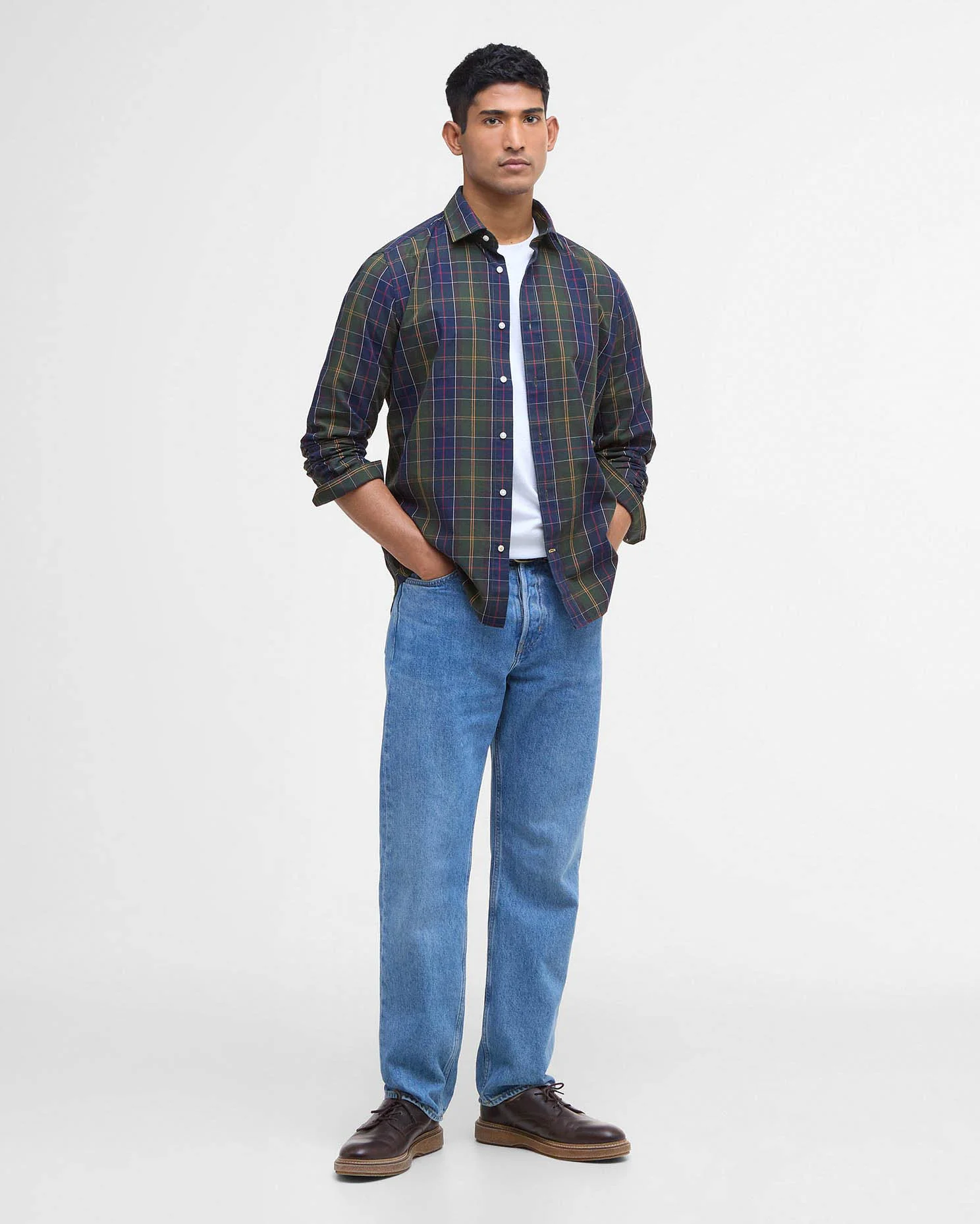 Barbour Kenton Mens Checked Tailored Shirt - Classic Tartan - Image 2