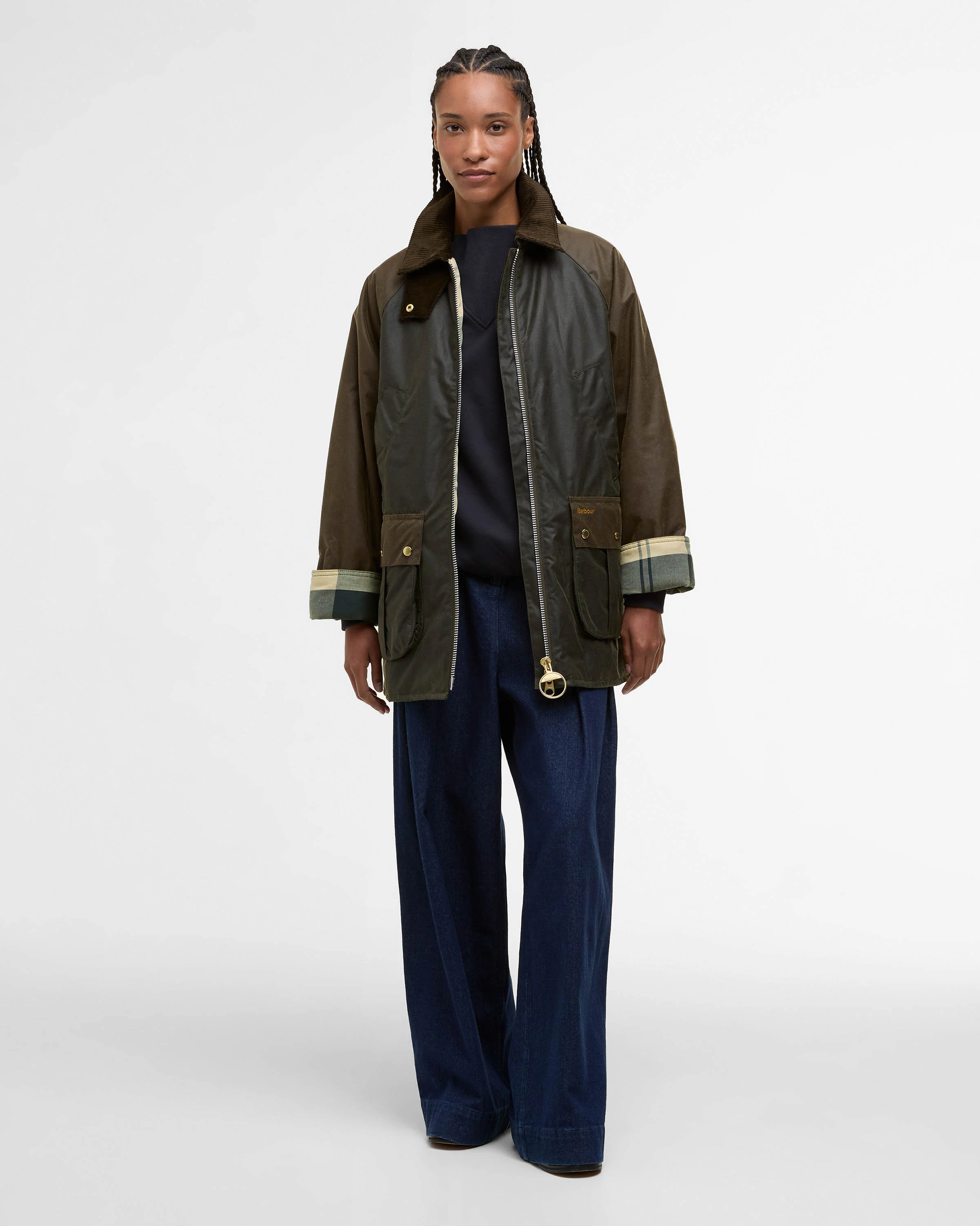Barbour Kettlewell Womens Wax Jacket - Archive Olive/Beech/Ancient Tartan - Image 2