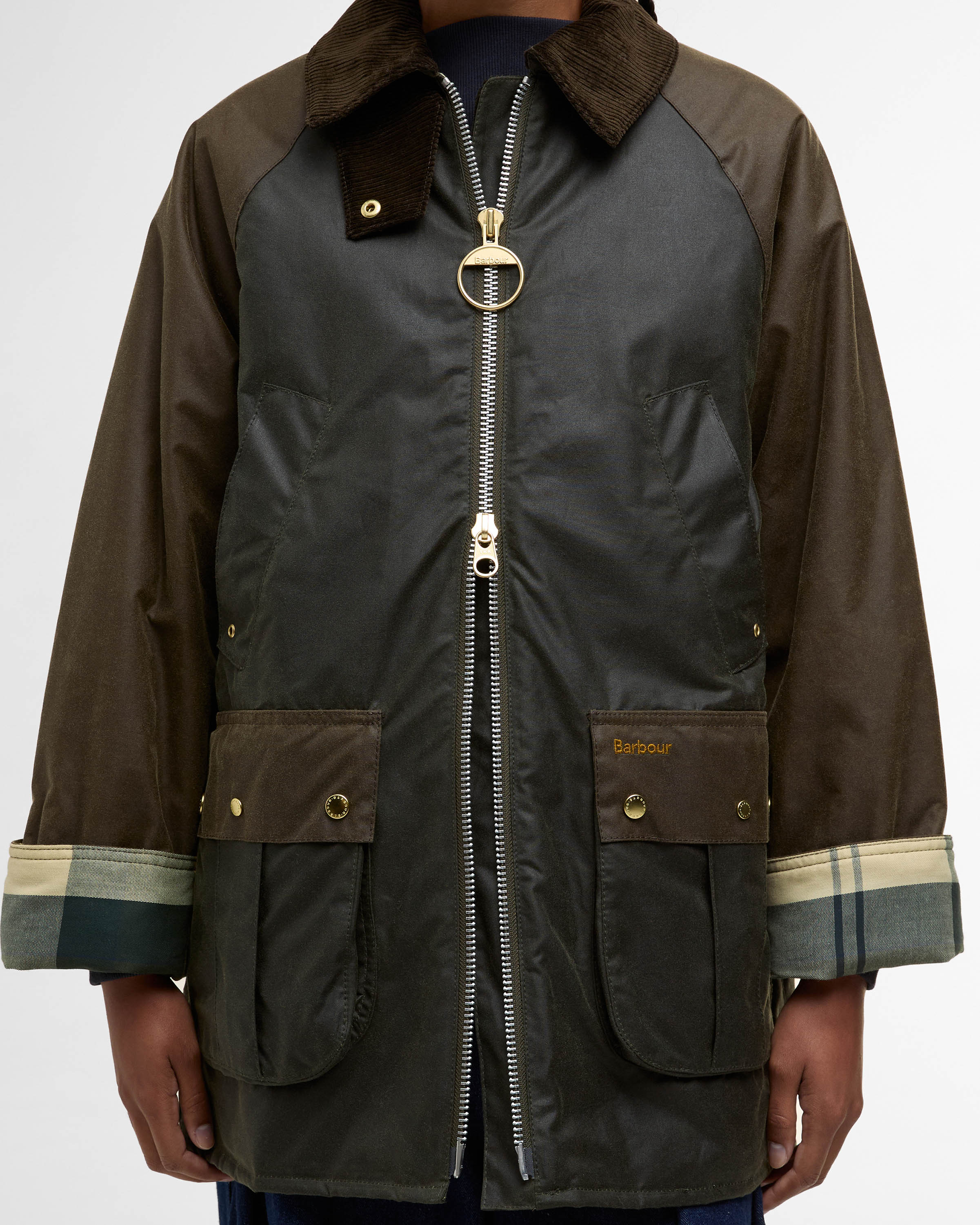 Barbour Kettlewell Womens Wax Jacket - Archive Olive/Beech/Ancient Tartan - Image 4