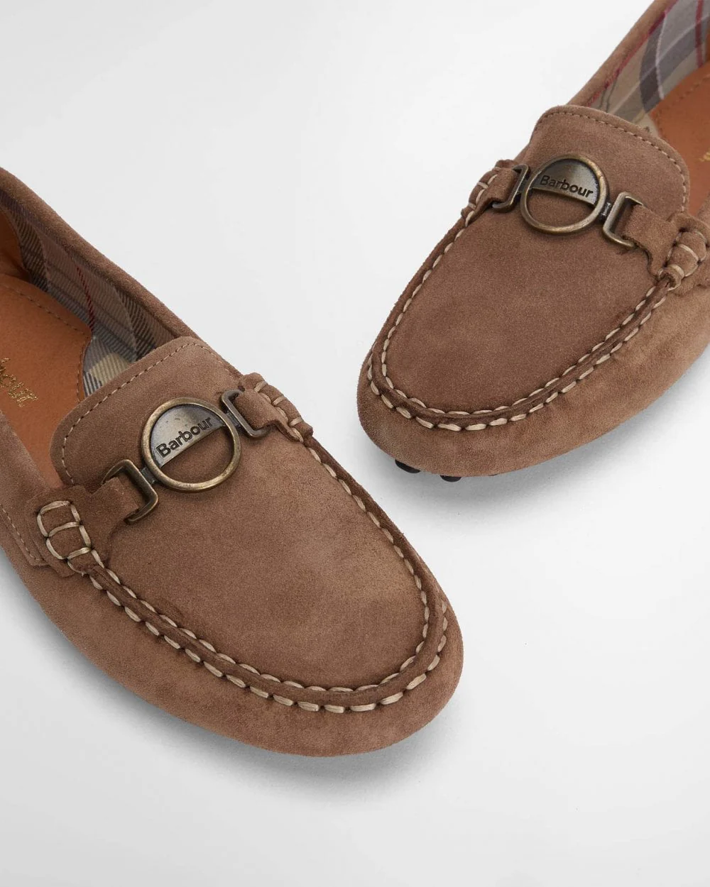 Barbour Laire Womens Driving Shoes - Light Trench Suede - Image 2