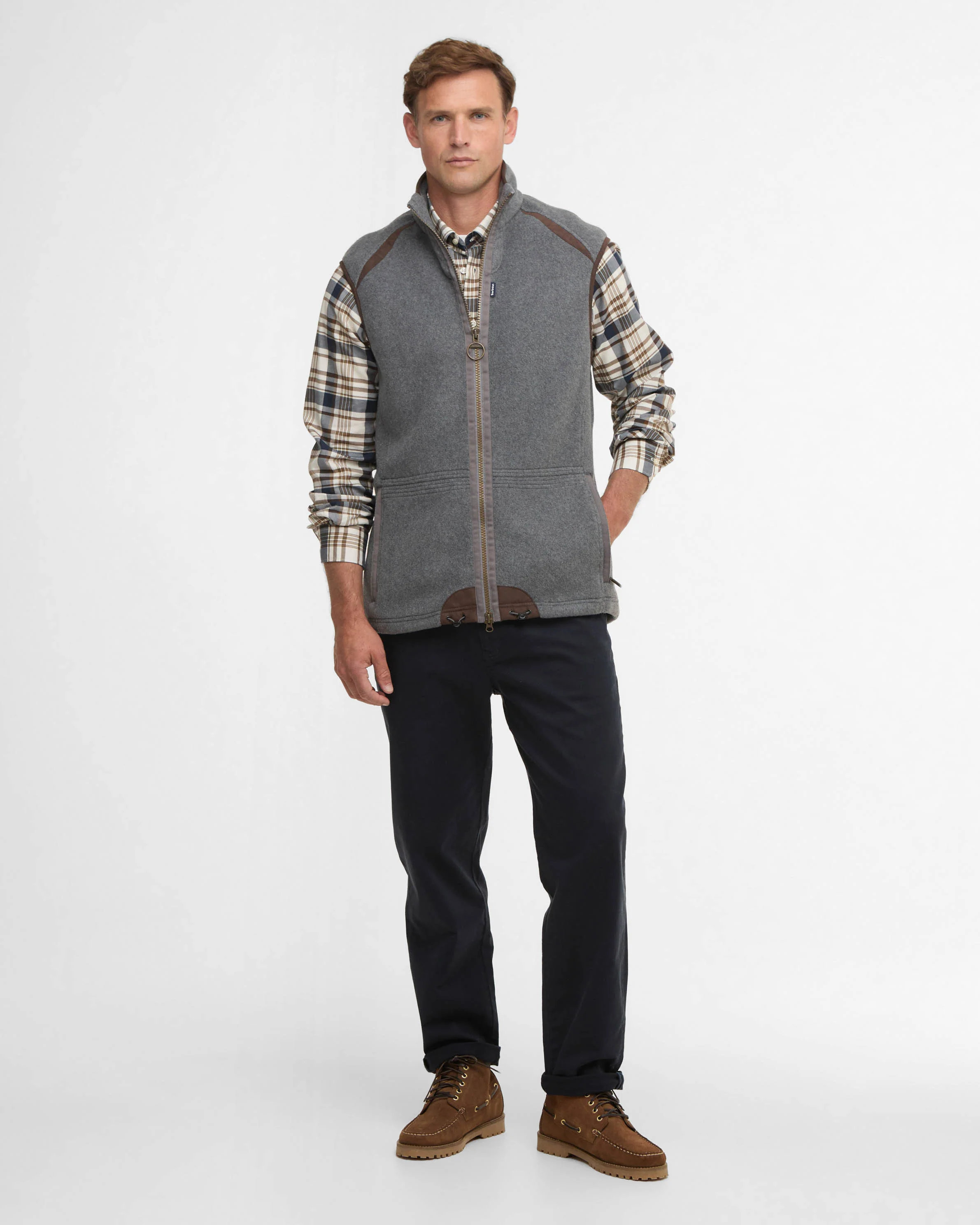 Barbour Langdale Mens Gilet - Dark Grey Marl - Image 2