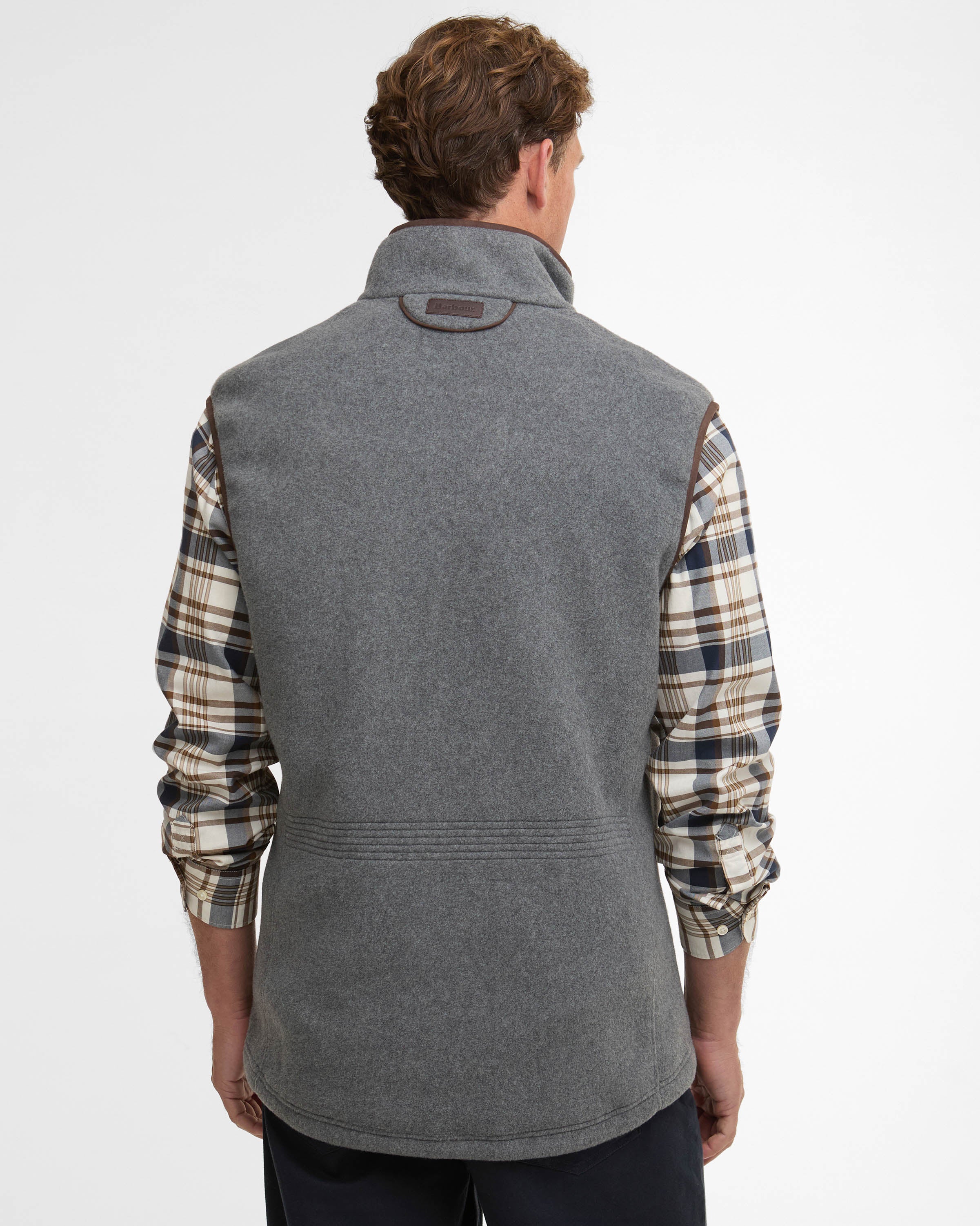 Barbour Langdale Mens Gilet - Dark Grey Marl - Image 6