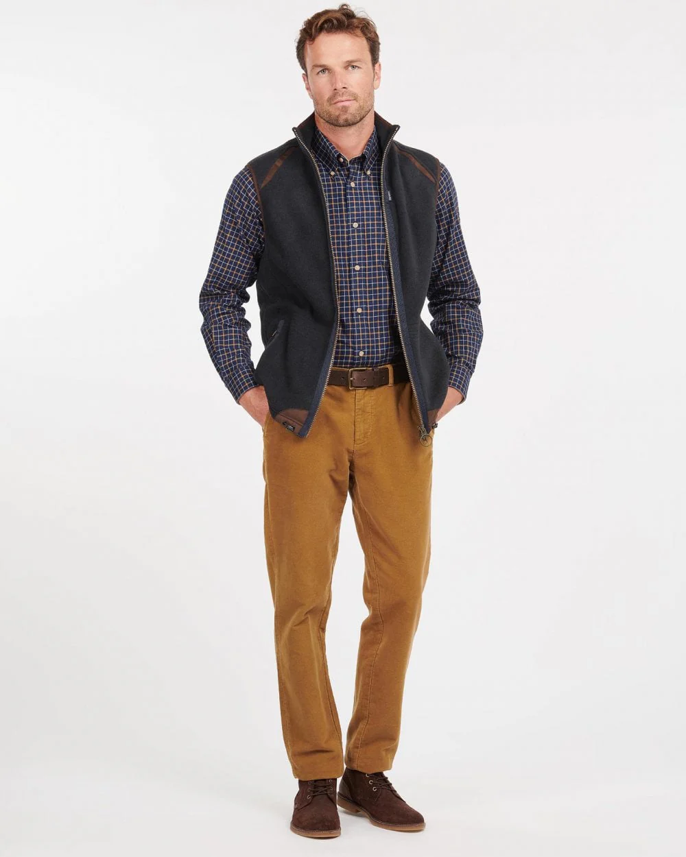Barbour Langdale Mens Gilet - Navy - Image 4