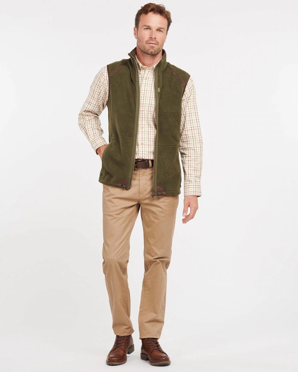 Barbour Langdale Mens Gilet - Olive - Image 4
