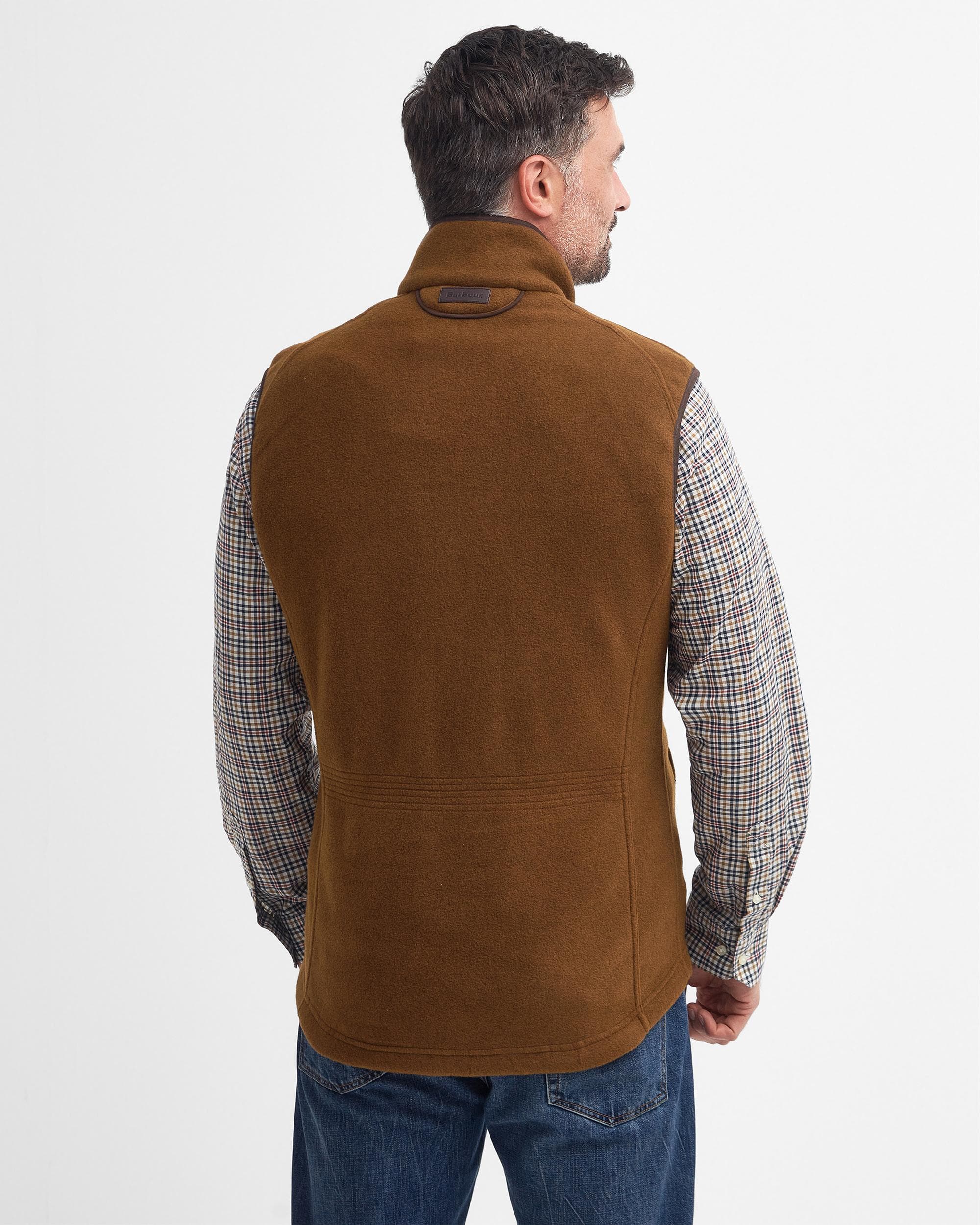 Barbour Langdale Mens Gilet - Rust Brown - Image 5