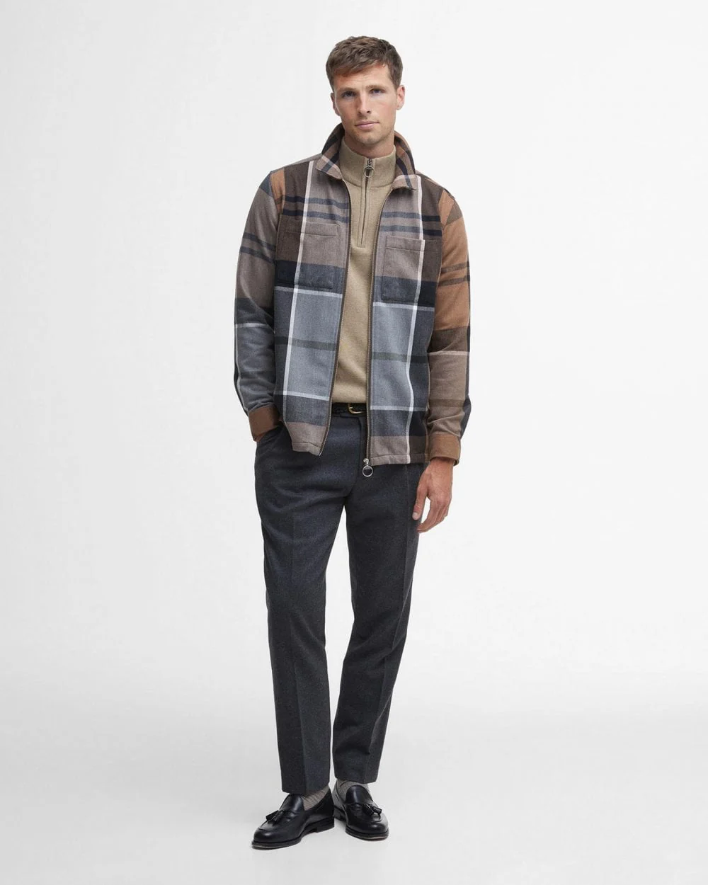 Barbour Lannich Mens Tartan Overshirt - Cedarwood - Image 2