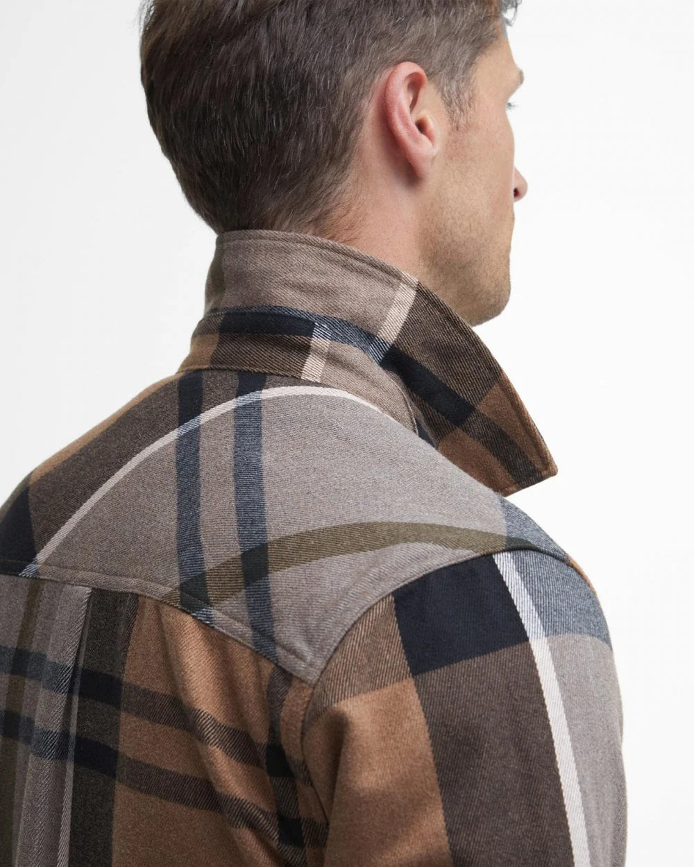 Barbour Lannich Mens Tartan Overshirt - Cedarwood - Image 4