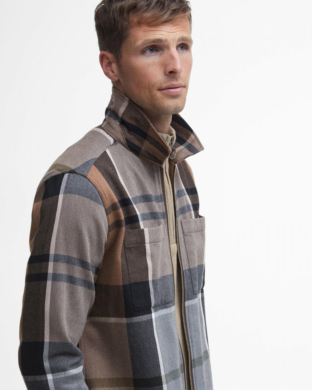 Barbour Lannich Mens Tartan Overshirt - Cedarwood - Image 5