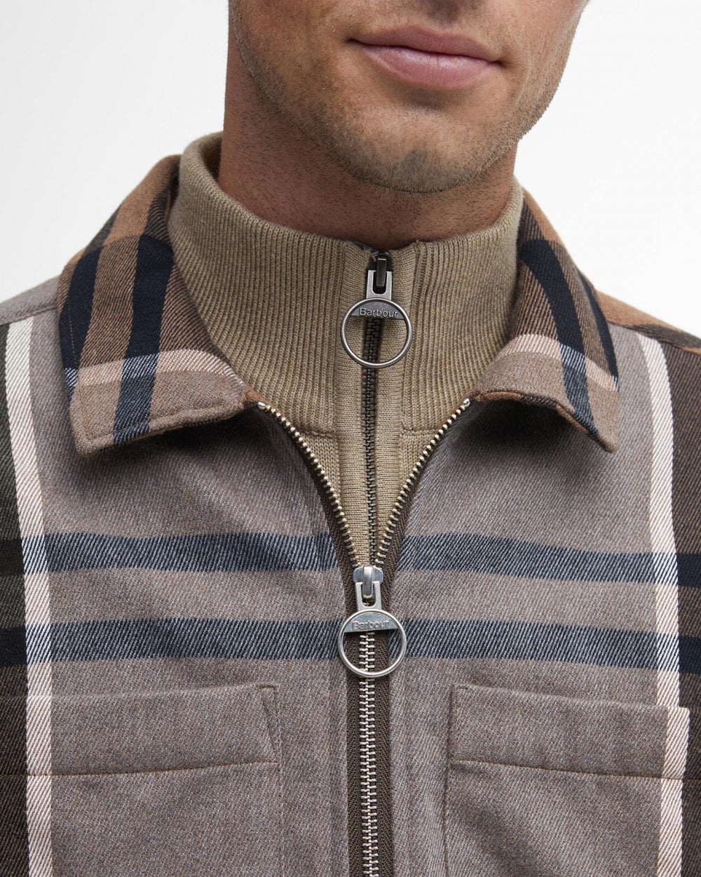 Barbour Lannich Mens Tartan Overshirt - Cedarwood - Image 7