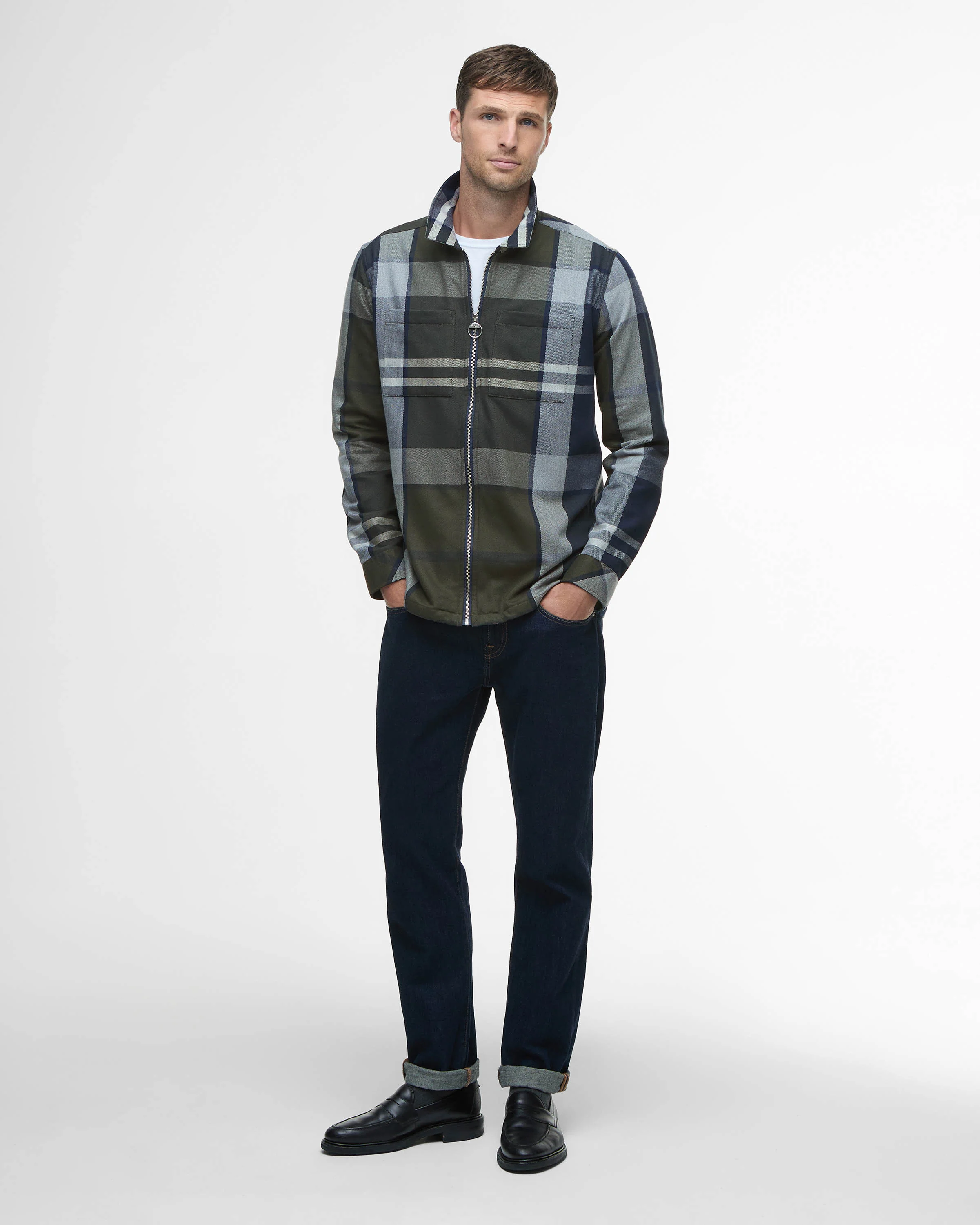 Barbour Lannich Mens Tartan Overshirt - Fernwood Tartan - Image 2