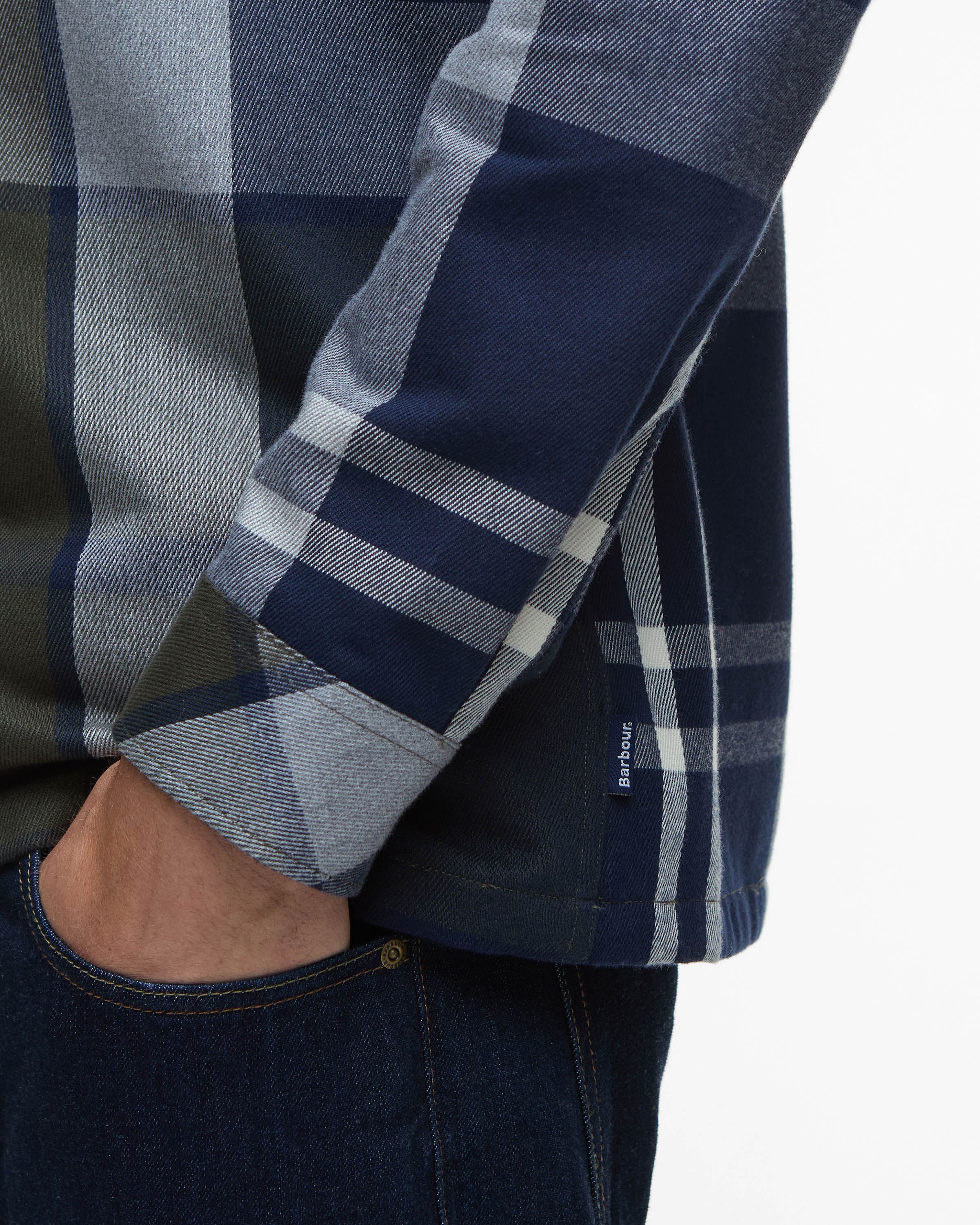 Barbour Lannich Mens Tartan Overshirt - Fernwood Tartan - Image 3