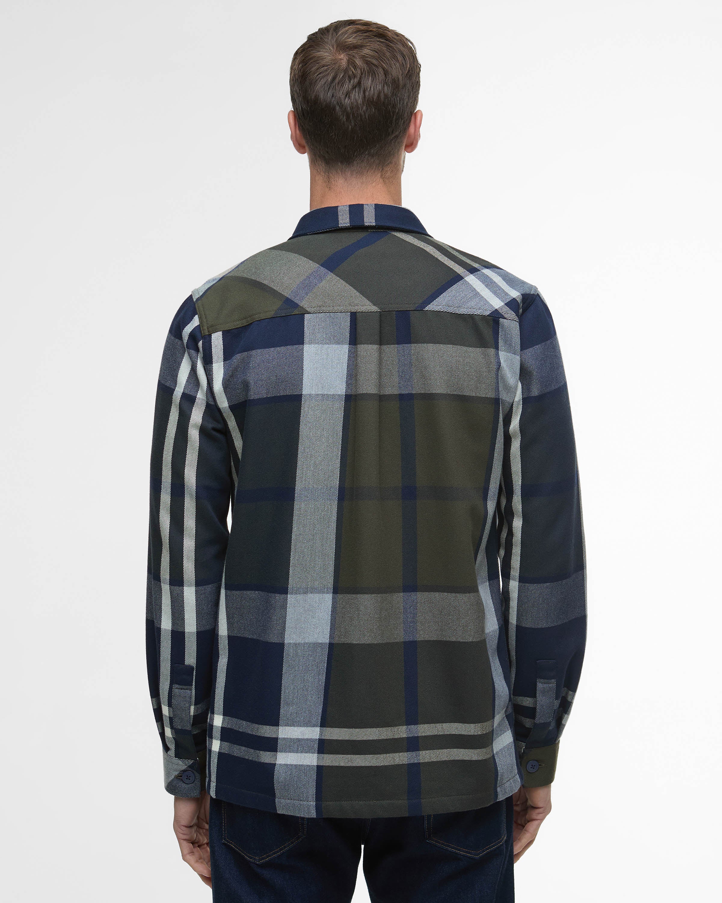 Barbour Lannich Mens Tartan Overshirt - Fernwood Tartan - Image 5