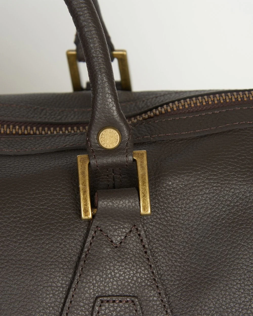 Barbour Leather Medium Unisex Travel Holdall - Image 5