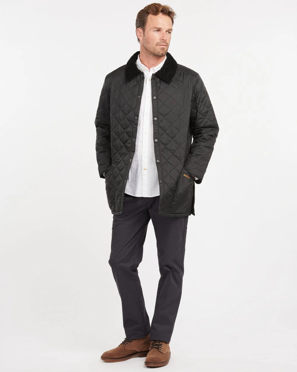 Barbour Liddesdale Mens Quilted Jacket - Black - Image 3
